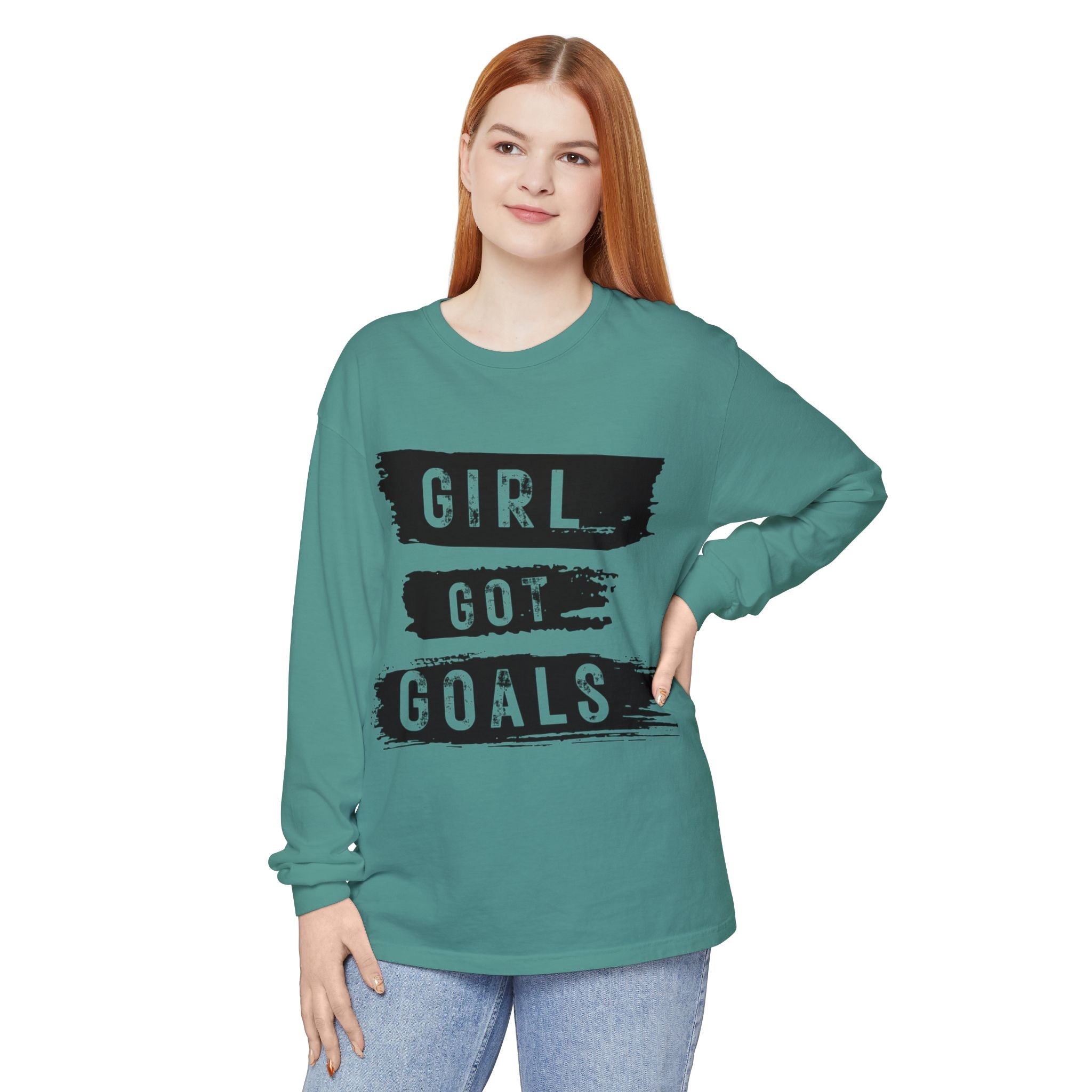 Girl Got Goals Long Sleeve T-Shirt | Motivational Apparel, Unisex Tees, Inspirational Gift, Casual Wear, Trendy Clothing