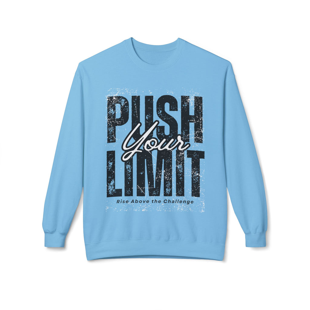 Motivational Fleece Crewneck Sweatshirt - Push Your Limit, Gift for Fitness Enthusiasts, Workout Apparel, Cozy Casual Wear, [...]