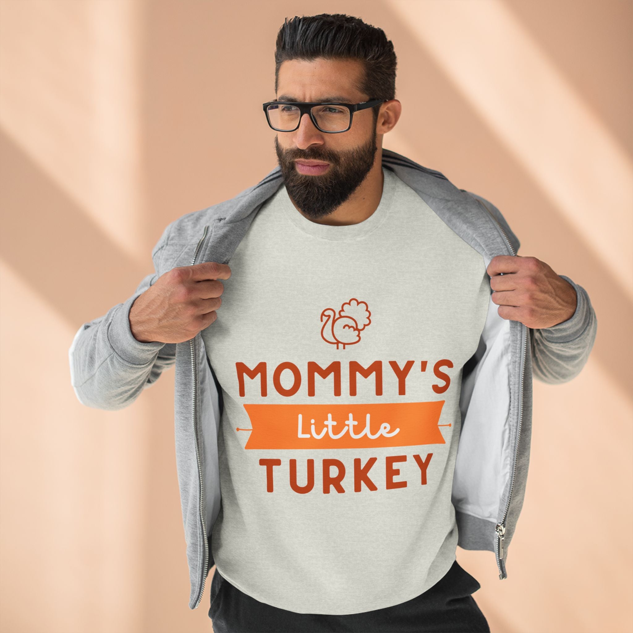 Mommy's Little Turkey Sweatshirt, Thanksgiving Sweater, Family Holiday Outfit, Unisex Crewneck, Festive Fall Apparel