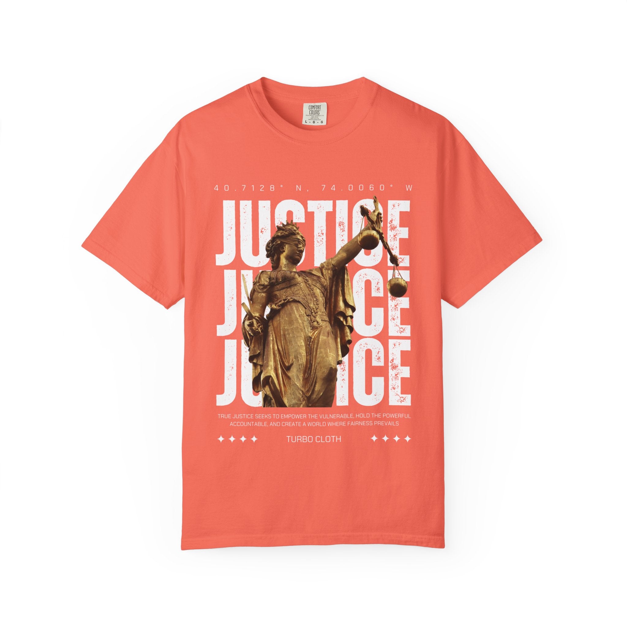 Justice Statue Unisex T-shirt, Casual Wear, Inspirational Gift, Equality Shirt, Art-Inspired Clothing, Birthday Gift, Statement Tees