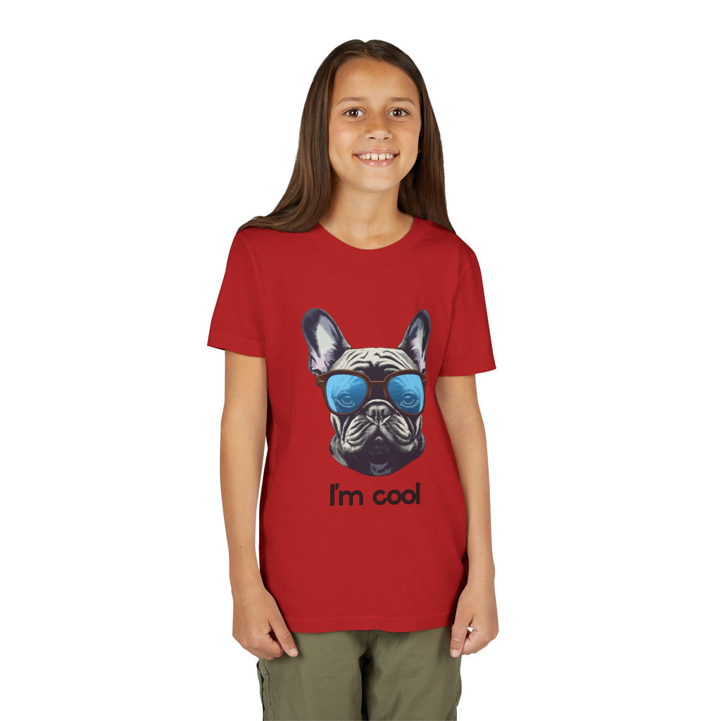 Cool French Bulldog Youth Tee - Fun Gift for Kids, Summer Wear, Pet Lovers, Birthday Present, Casual Style