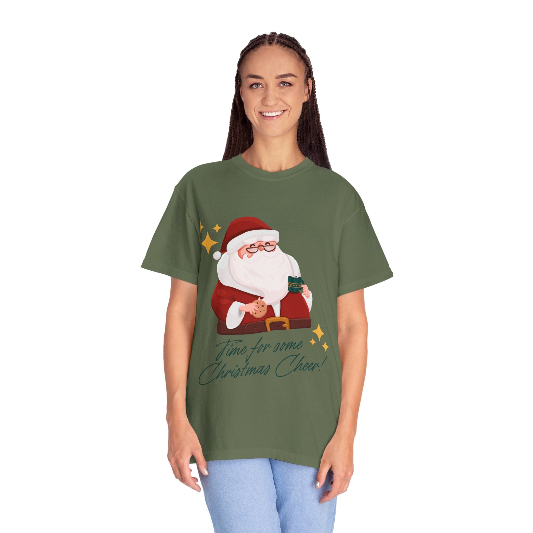 Festive Christmas T-Shirt, Holiday Apparel, Santa Graphic Tee, Unisex Christmas Gift, Seasonal Outfit, Cheerful Holiday Wear