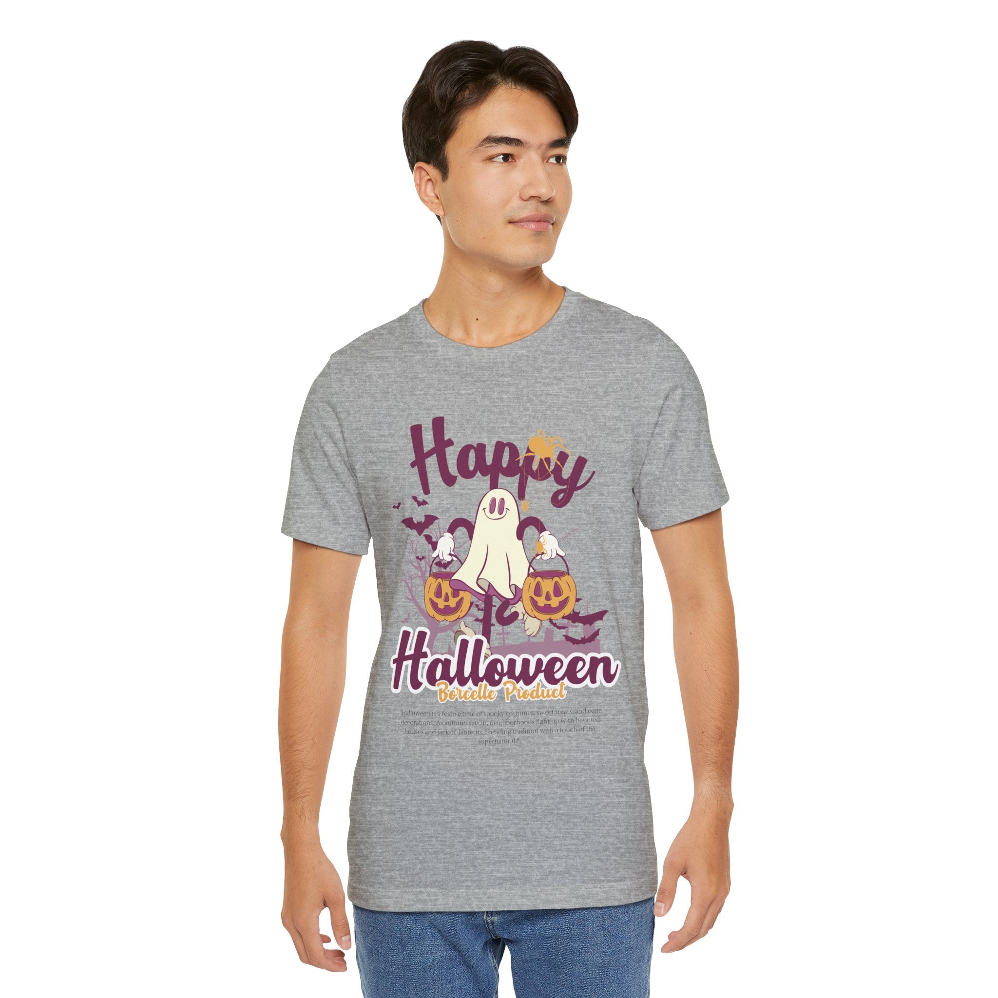 Halloween Unisex T-Shirt, Cute Ghost Tee, Fall Apparel, Kids Halloween Costume, Spooky Season Shirt, Trick or Treat Gift