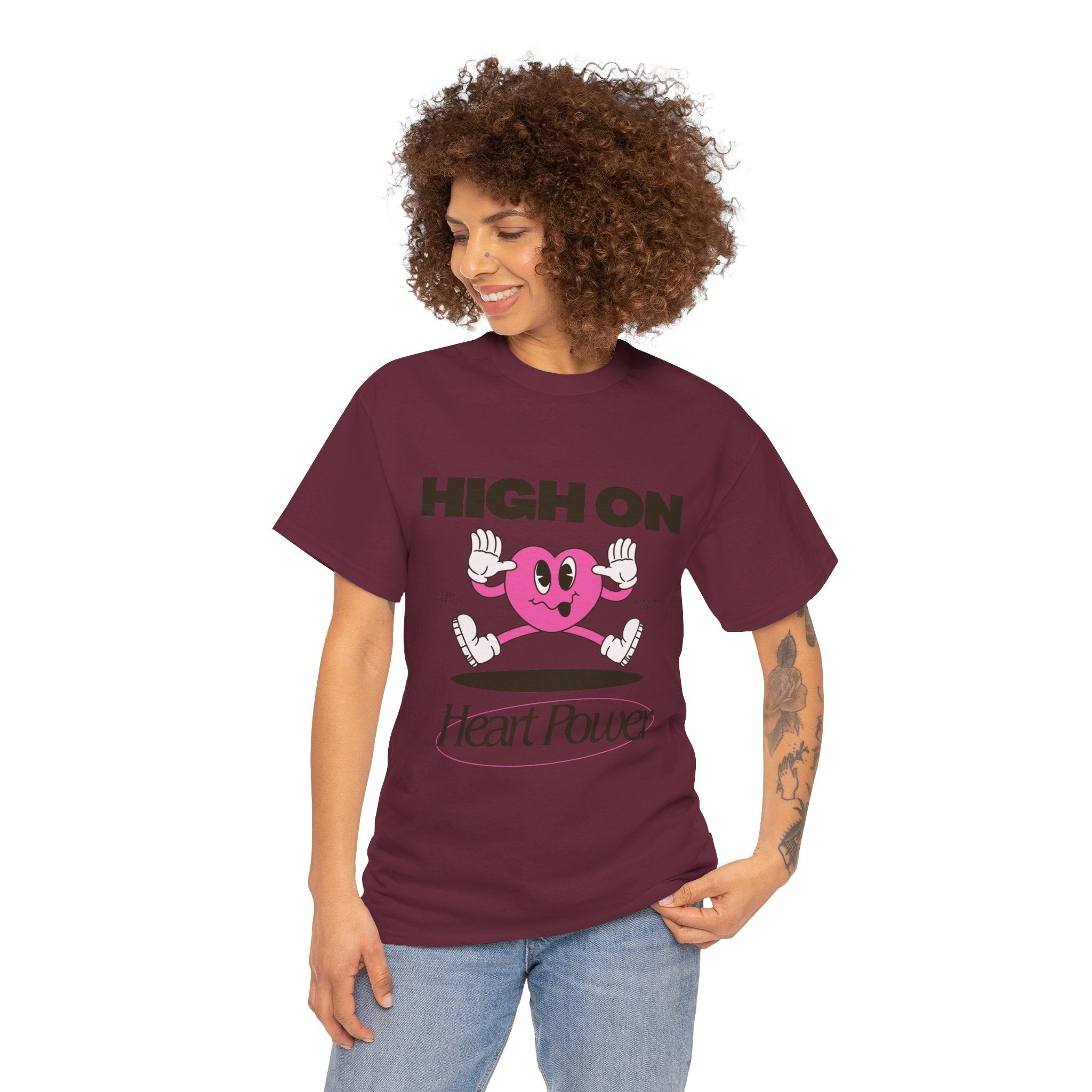 Heart Power Unisex T-Shirt Design | Graphic Tee for Men & Women | Streetwear Aesthetic T-Shirt