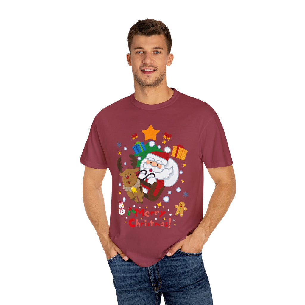 Festive Santa T-Shirt | Christmas Tee, Unisex Holiday Shirt, Merry Christmas Gift, Cute Design for Kids & Adults