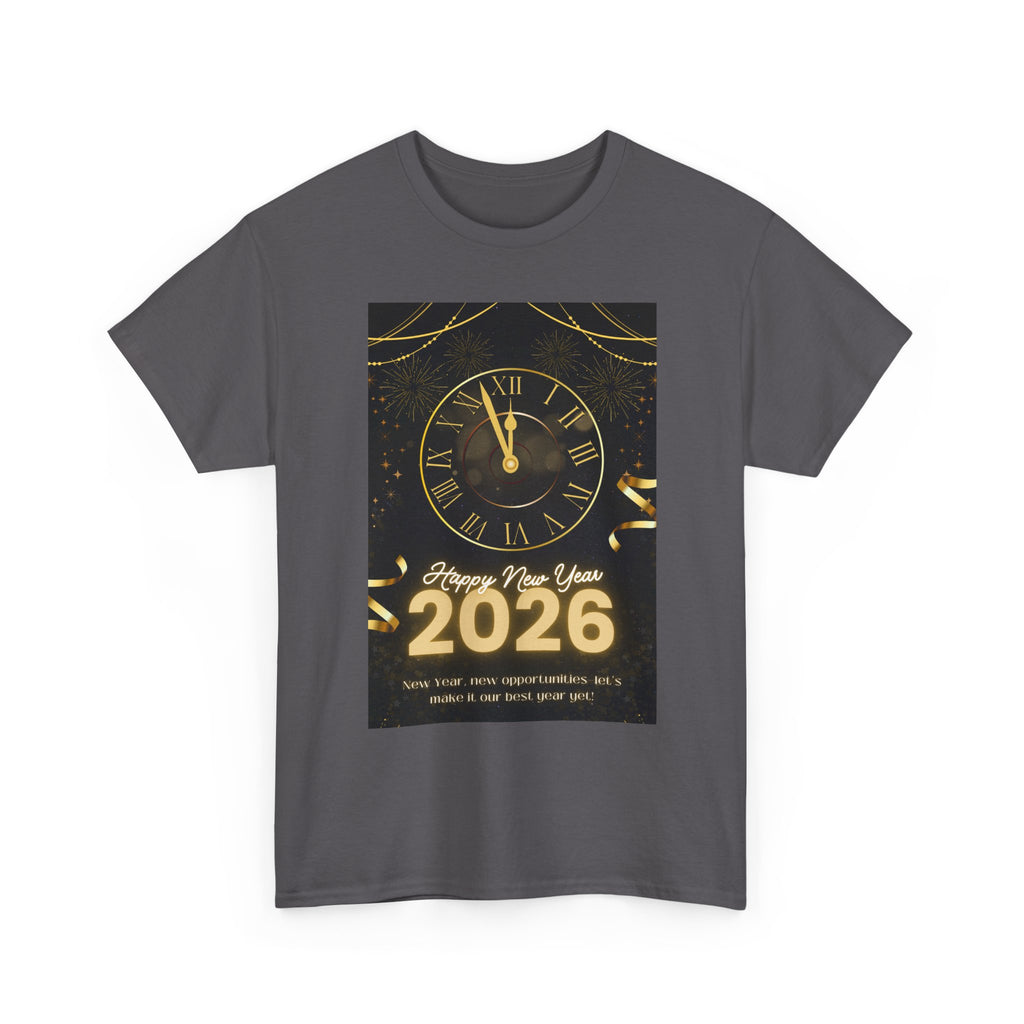 New Year's Celebration Tee, Unisex Heavy Cotton T-Shirt, Party Attire, Festive Apparel, Holiday Gift, Countdown Shirt