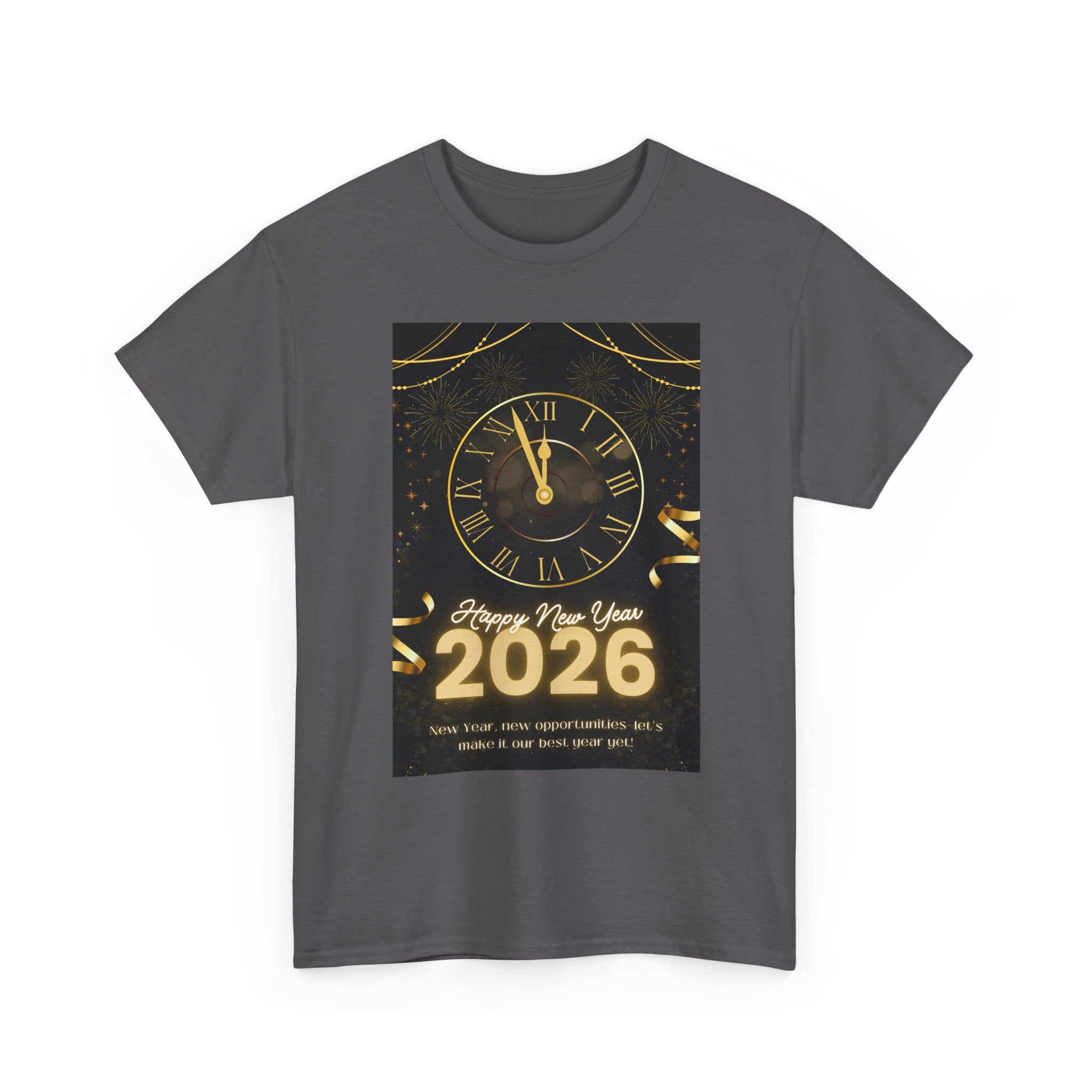 New Year's Celebration Tee, Unisex Heavy Cotton T-Shirt, Party Attire, Festive Apparel, Holiday Gift, Countdown Shirt