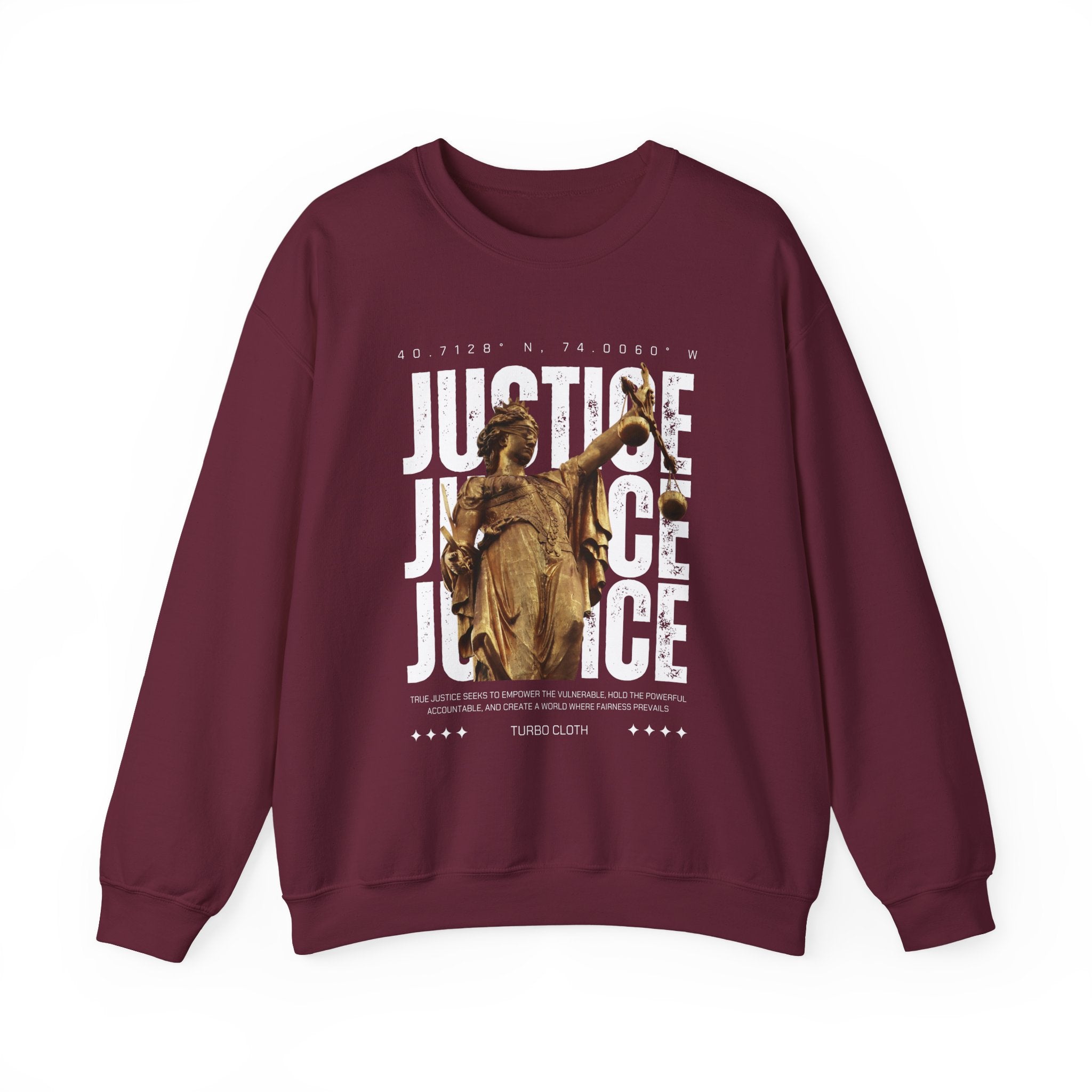 Justice-Themed Unisex Crewneck Sweatshirt | Statement Apparel for Activists, Social Justice, Casual Wear, Gifts, and Awareness