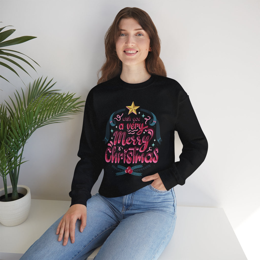 Merry Christmas Sweatshirt, Cozy Holiday Apparel, Unisex Christmas Gift, Festive Crewneck, Winter Wardrobe Essential