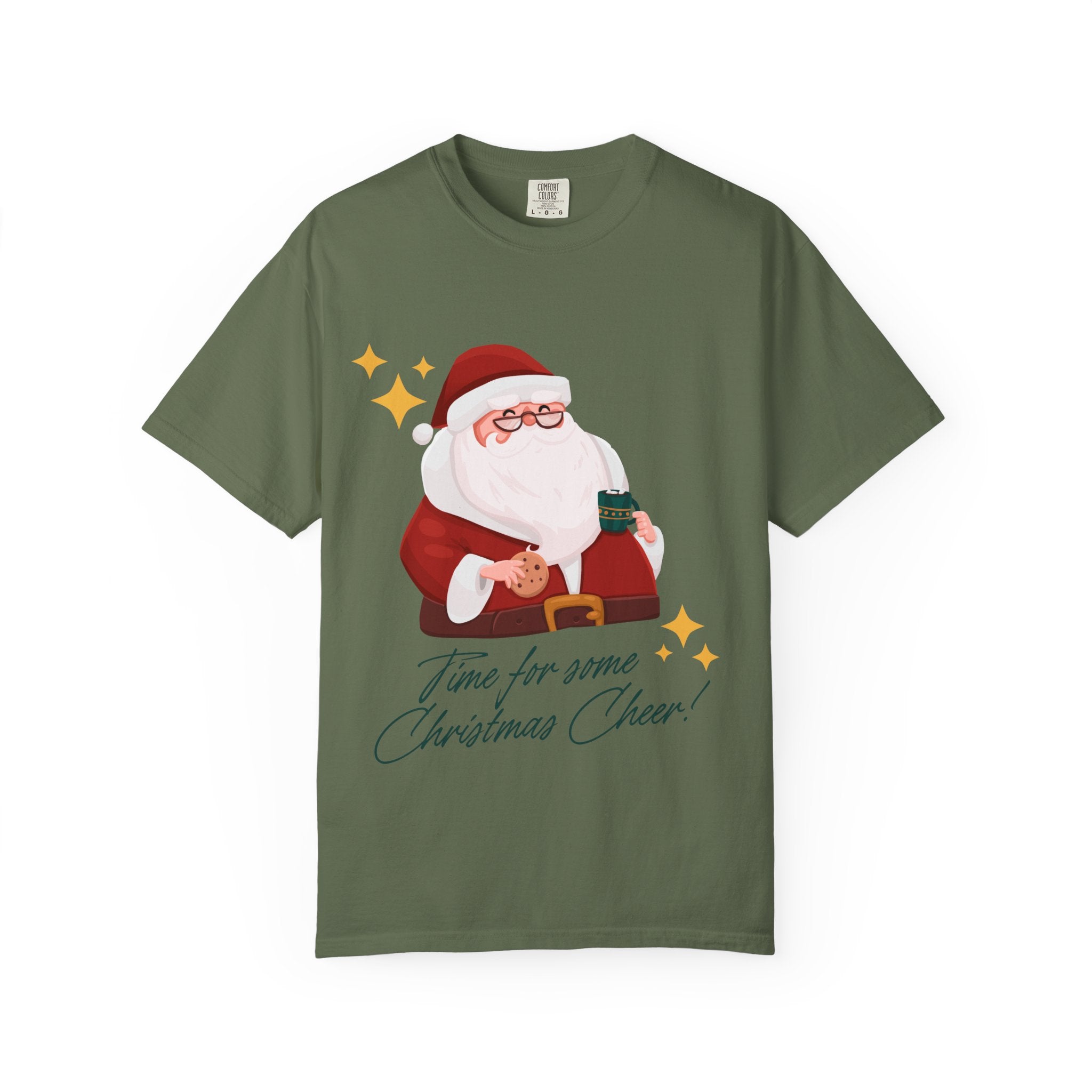 Festive Christmas T-Shirt, Holiday Apparel, Santa Graphic Tee, Unisex Christmas Gift, Seasonal Outfit, Cheerful Holiday Wear