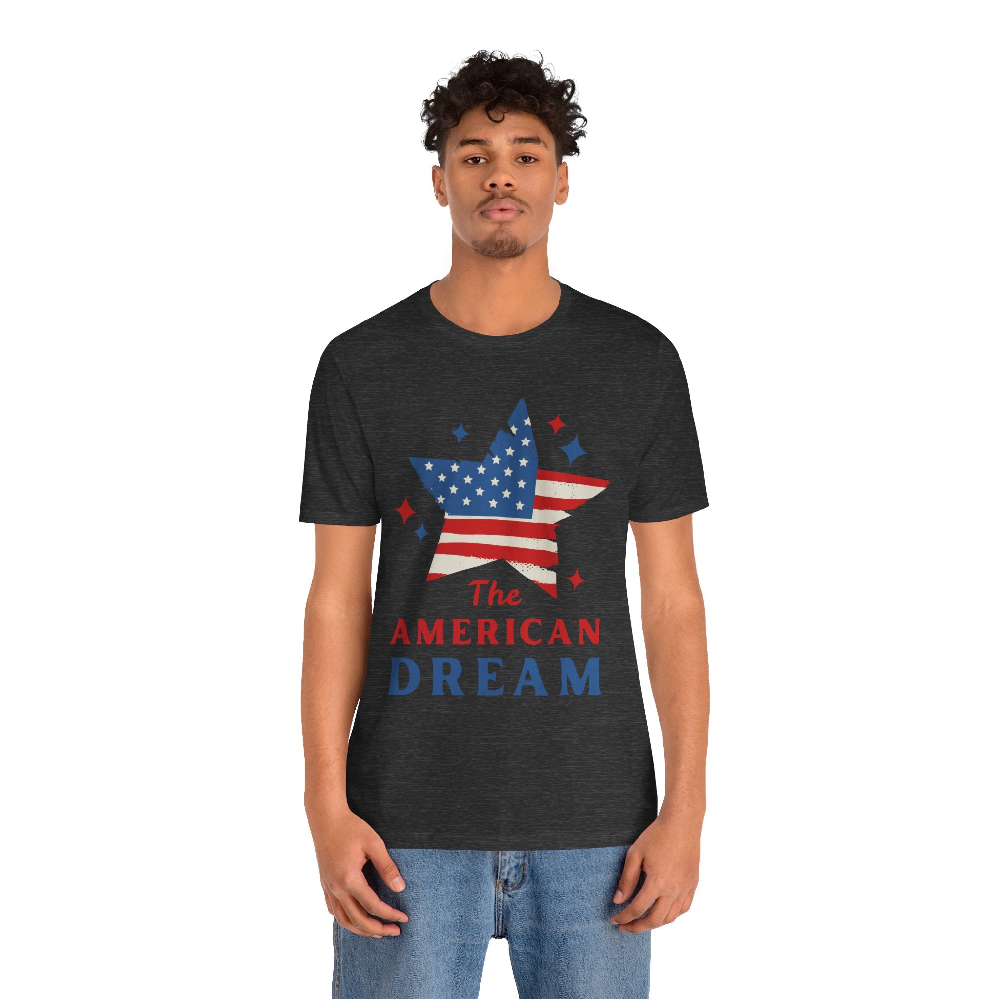 Patriotic T-Shirt, Independence Day Tee, American Dream Shirt, 4th of July Outfit, Stars and Stripes Tee Shirt