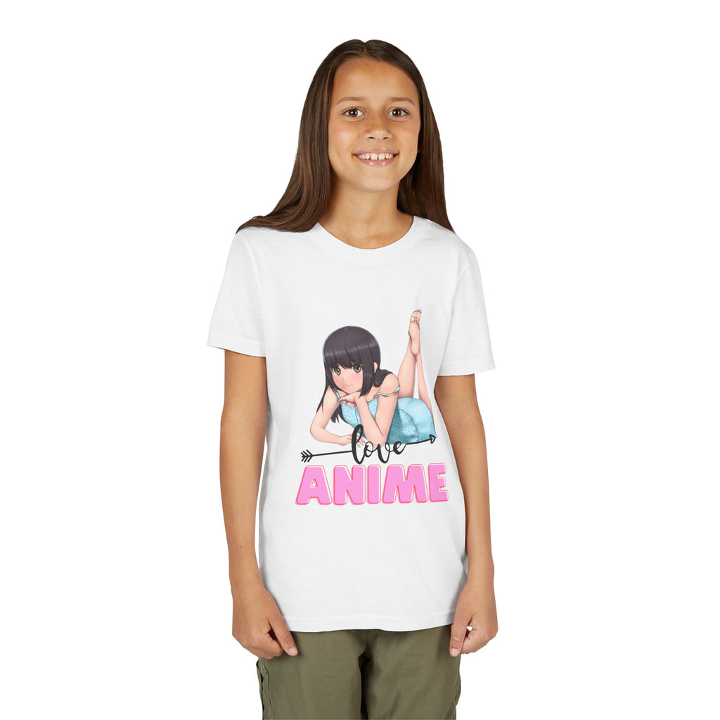 Anime Love Youth Tee, Kids' Anime Shirt, Manga Fans Gift, Cute Youth T-Shirt, Kawaii Apparel for Kids, Anime Enthusiasts Tee