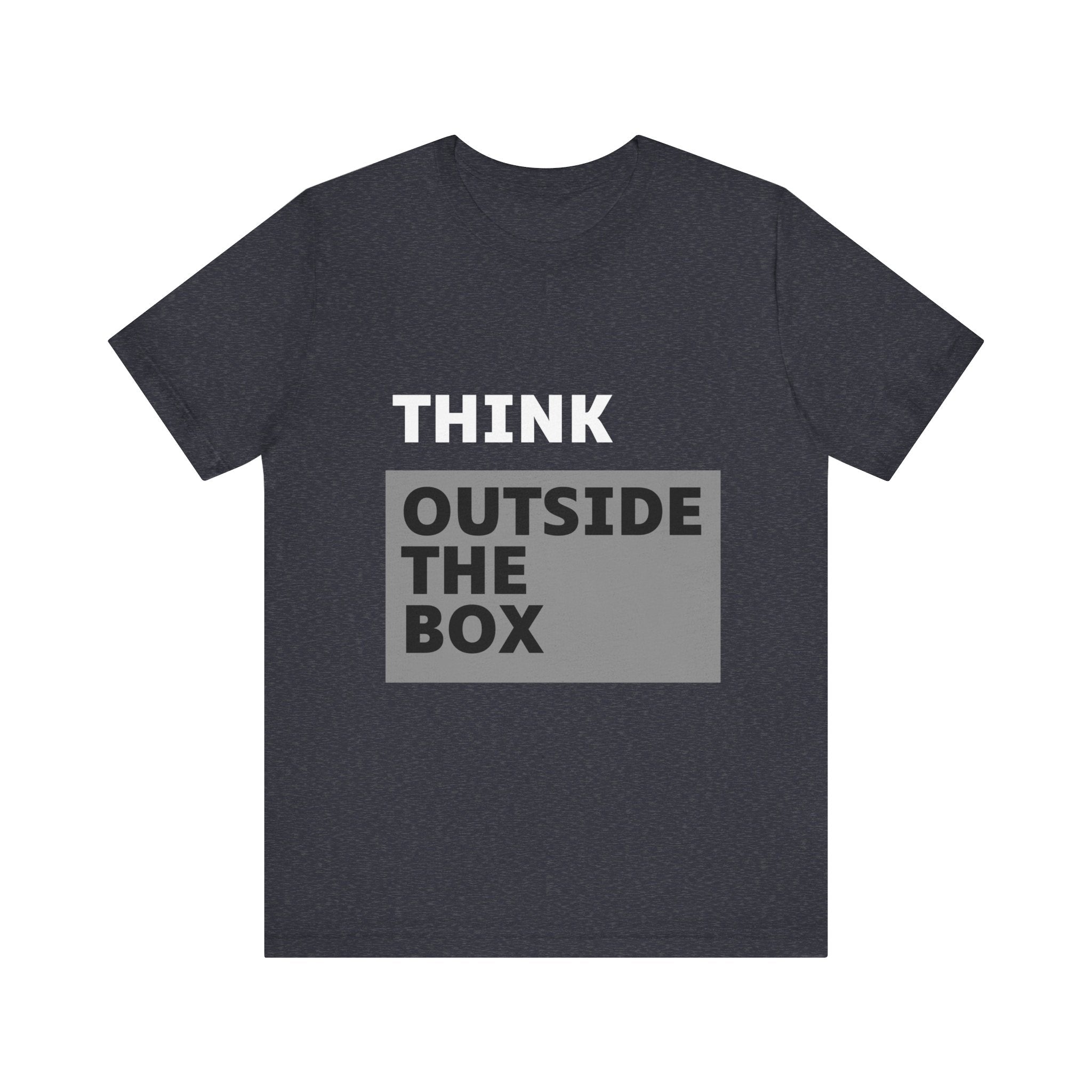 Think Outside the Box Unisex Tee, Short Sleeve T-shirt, Unique Design Shirt, Creative Tee, Unisex Graphic Tee
