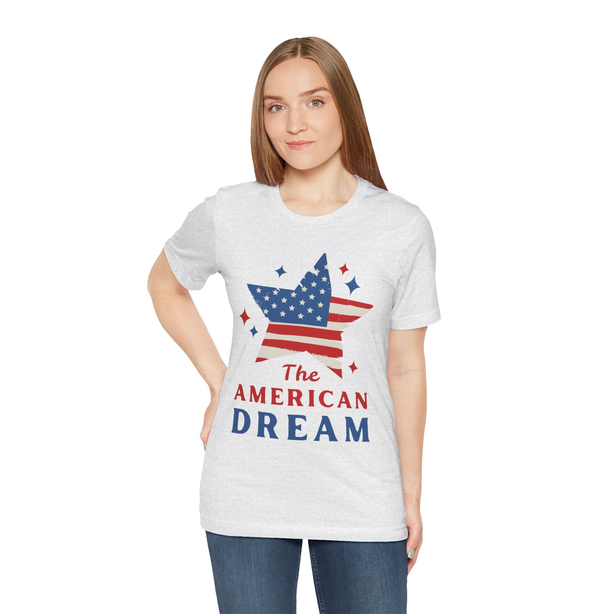 Patriotic T-Shirt, Independence Day Tee, American Dream Shirt, 4th of July Outfit, Stars and Stripes Tee Shirt