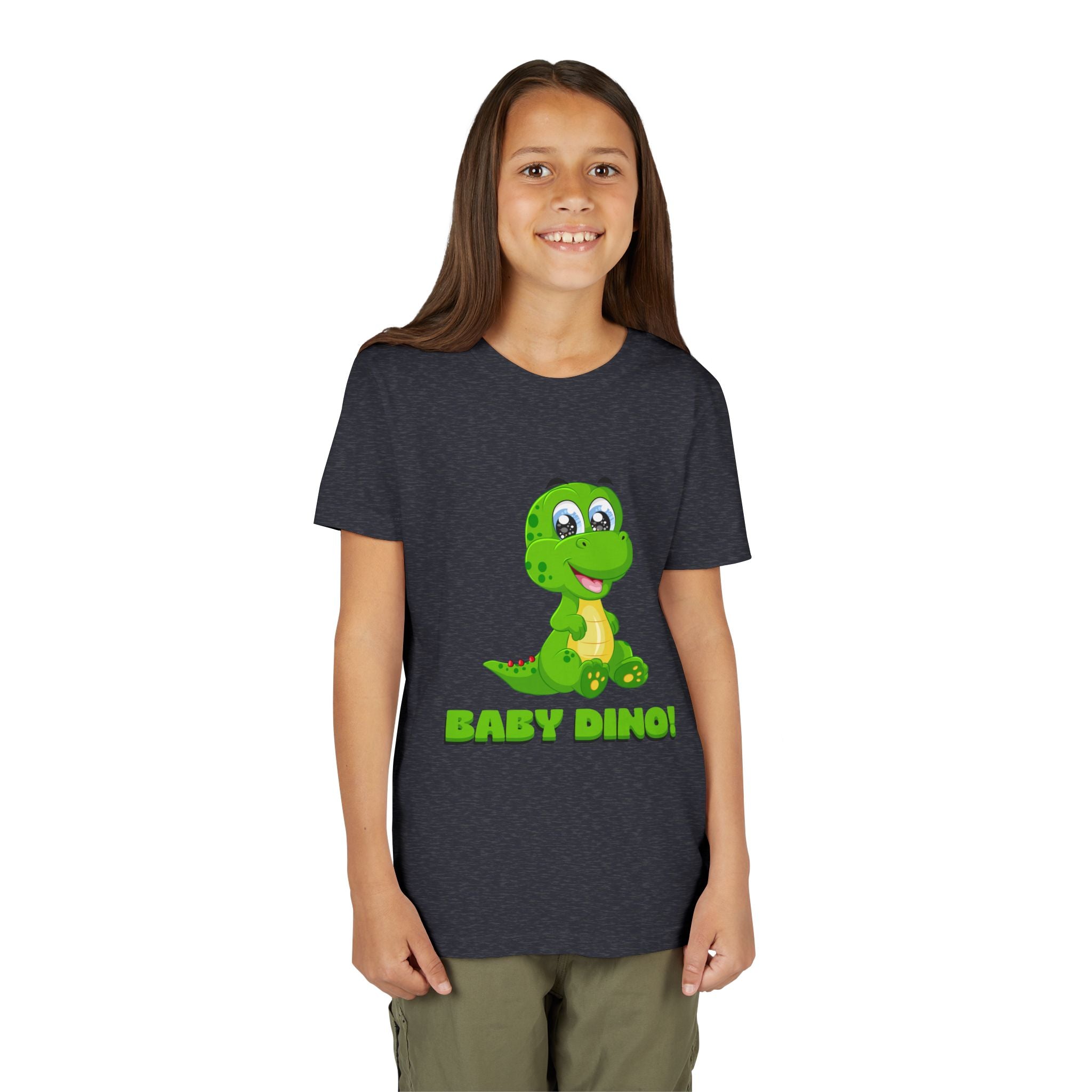Cute Baby Dino Youth Tee, Dinosaur Shirt for Kids, Perfect for Birthdays, Playdates or Everyday Wear, Fun Gift for Dino Lovers