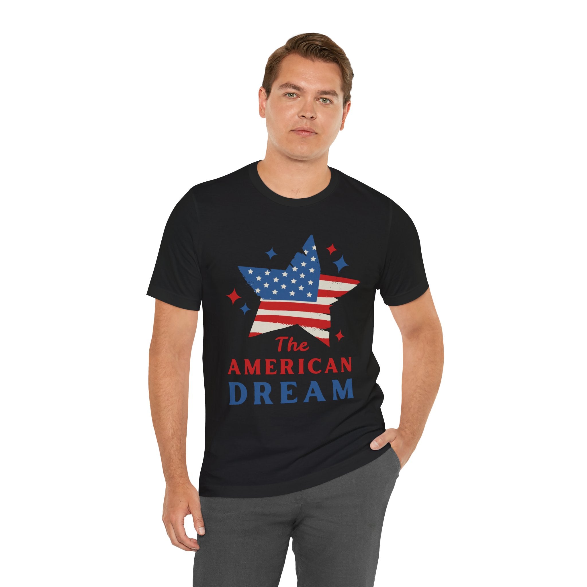 Patriotic T-Shirt, Independence Day Tee, American Dream Shirt, 4th of July Outfit, Stars and Stripes Tee Shirt
