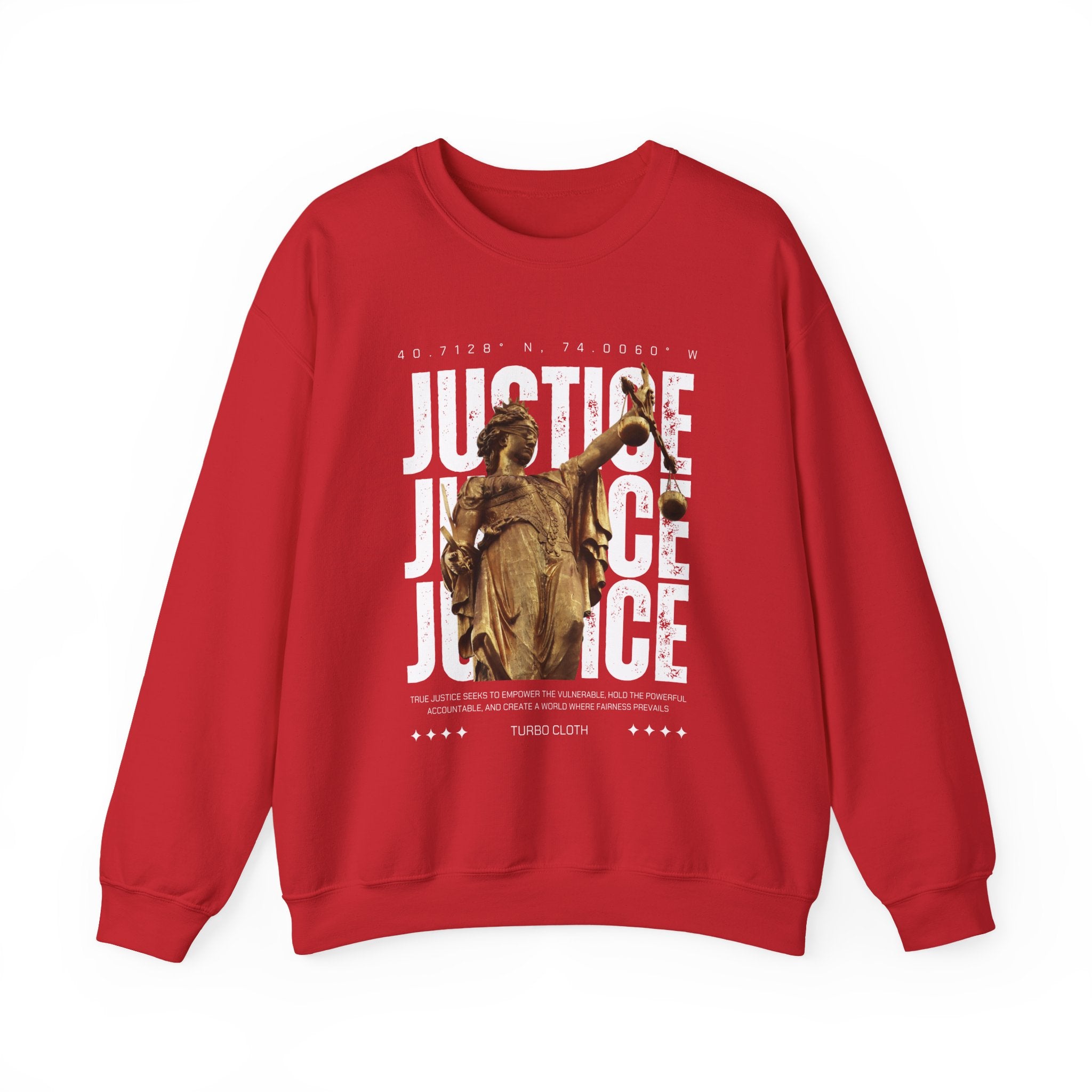 Justice-Themed Unisex Crewneck Sweatshirt | Statement Apparel for Activists, Social Justice, Casual Wear, Gifts, and Awareness