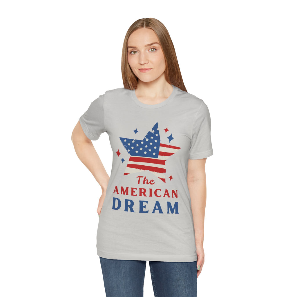 Patriotic T-Shirt, Independence Day Tee, American Dream Shirt, 4th of July Outfit, Stars and Stripes Tee Shirt