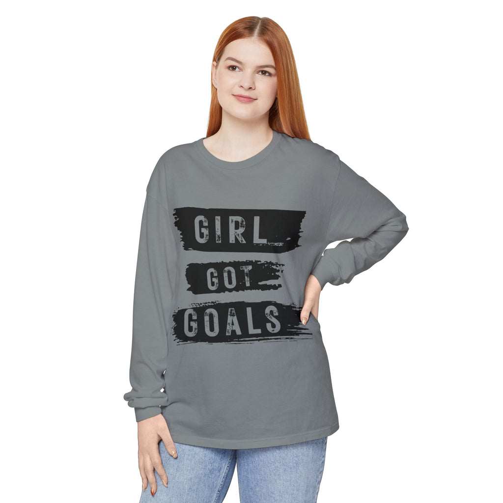 Girl Got Goals Long Sleeve T-Shirt | Motivational Apparel, Unisex Tees, Inspirational Gift, Casual Wear, Trendy Clothing
