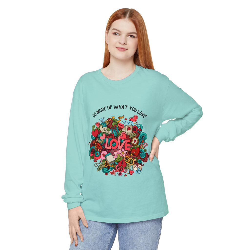 Love-Focused Unisex Long Sleeve Tee – Perfect for Casual Wear, Gifts, Self-Care Days, Birthdays, Love Celebrations, Everyday Comfort
