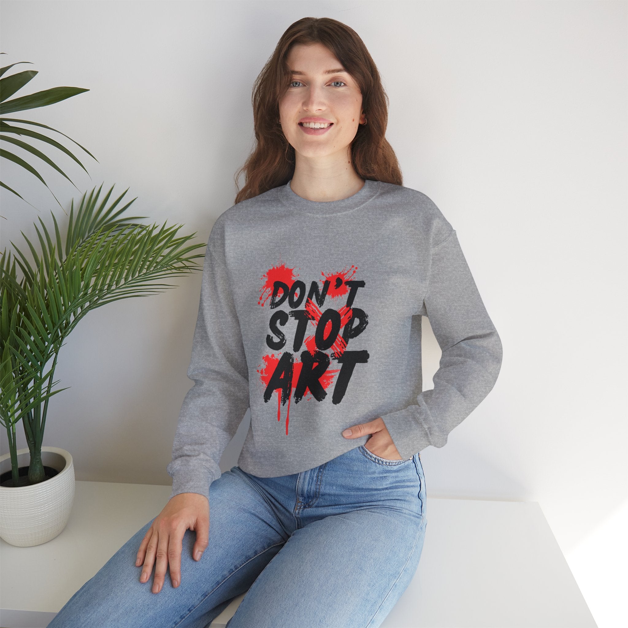 Artistic Crewneck Sweatshirt | Cozy Gift for Artists, Creative Apparel, Unique Statement Piece, Casual Wear, Everyday Comfort