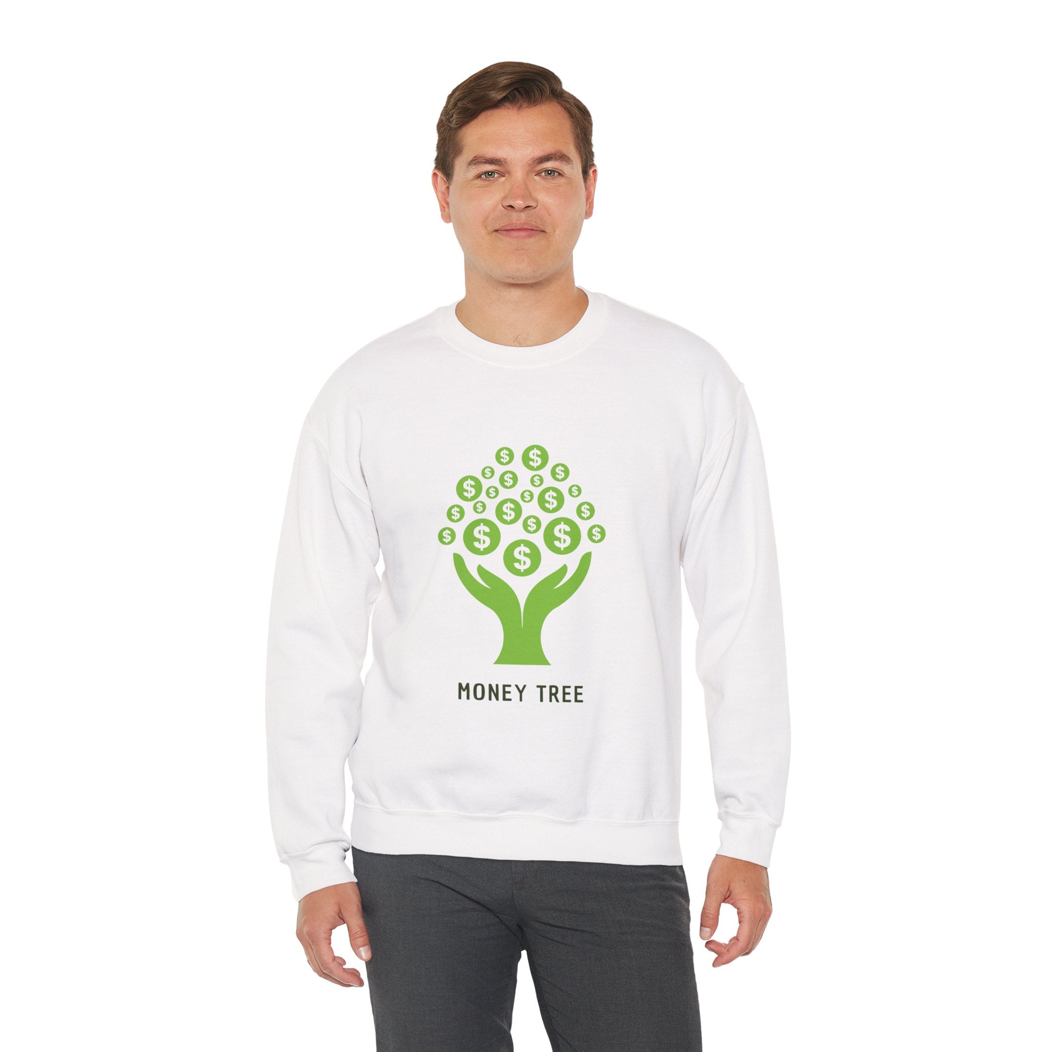 Money Tree Sweatshirt, Cozy Crewneck, Unisex Gift, Eco-Friendly Fashion, Perfect for Casual Wear, Gift for Him/Her