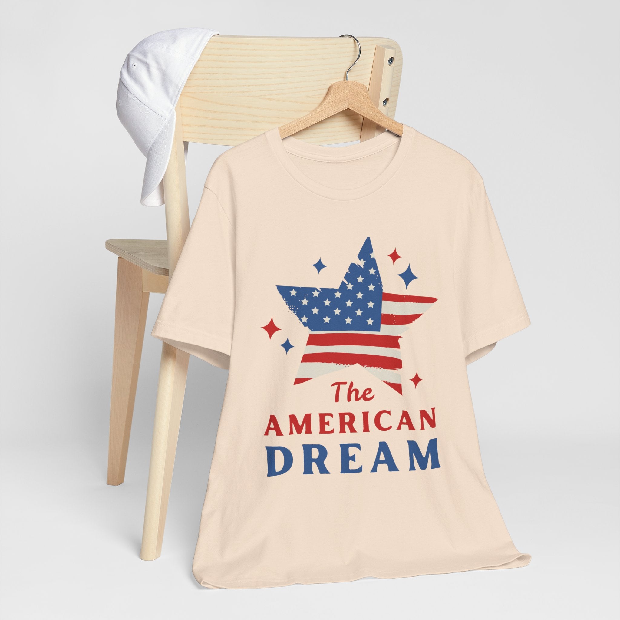 Patriotic T-Shirt, Independence Day Tee, American Dream Shirt, 4th of July Outfit, Stars and Stripes Tee Shirt