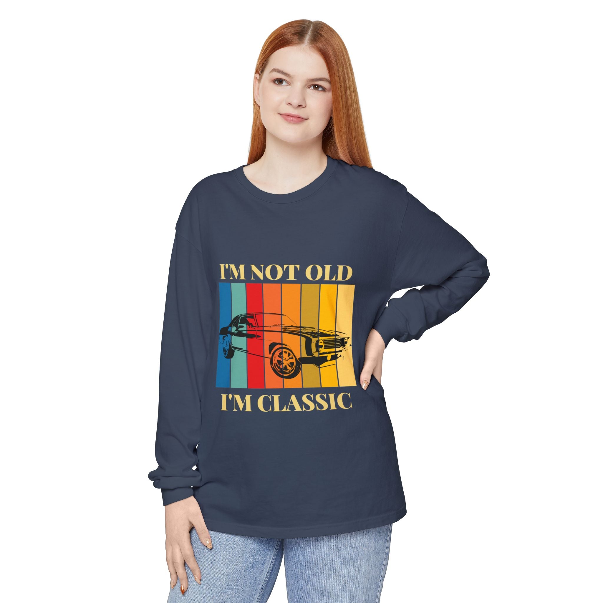 Classic Car Long Sleeve Tee - Perfect Gift for Car Enthusiasts, Vintage Lovers, Birthdays, and Retro Style
