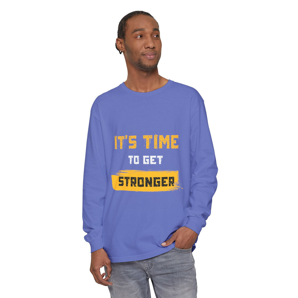 Unisex Motivational Long Sleeve Tee - 'It's Time Stronger' - Perfect Gift for Fitness Lovers, Gym Attire, Casual Wear, Inspirational [...]
