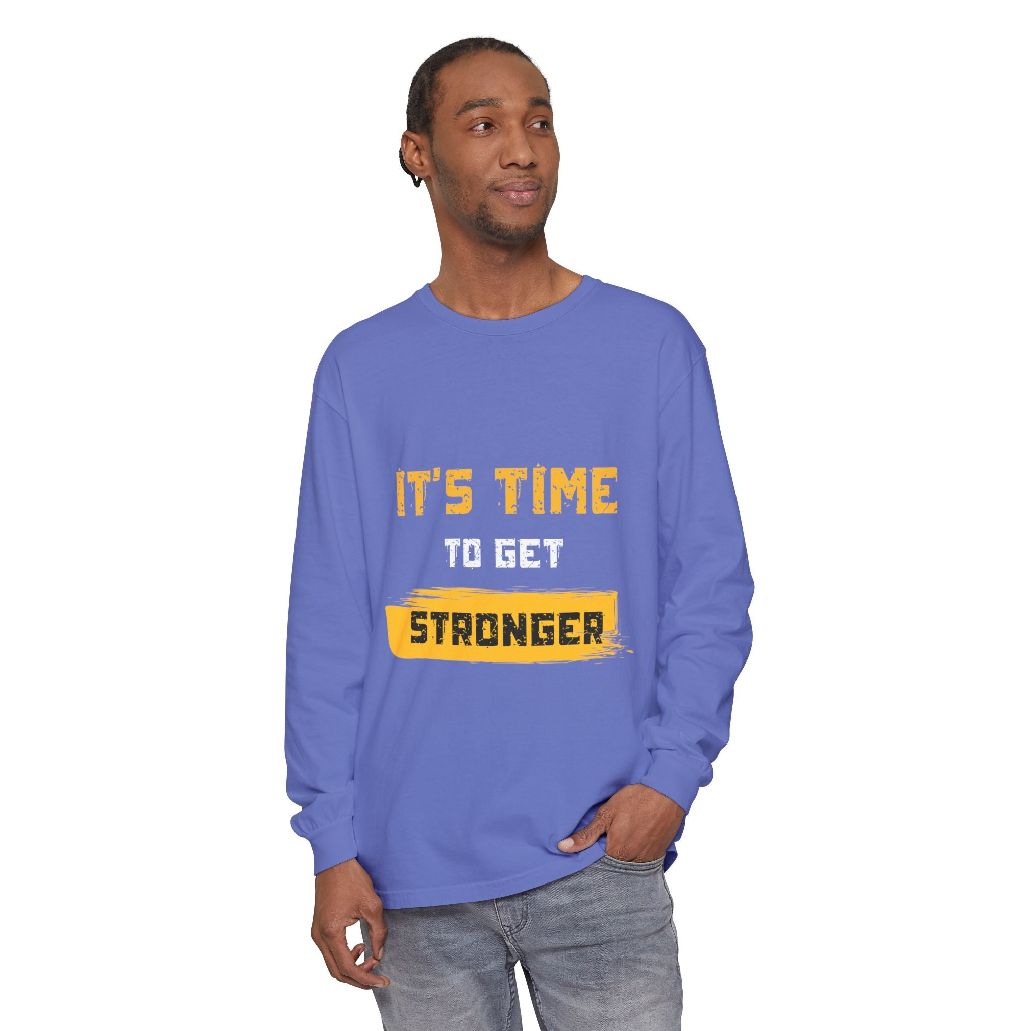 Unisex Motivational Long Sleeve Tee - 'It's Time Stronger' - Perfect Gift for Fitness Lovers, Gym Attire, Casual Wear, Inspirational [...]