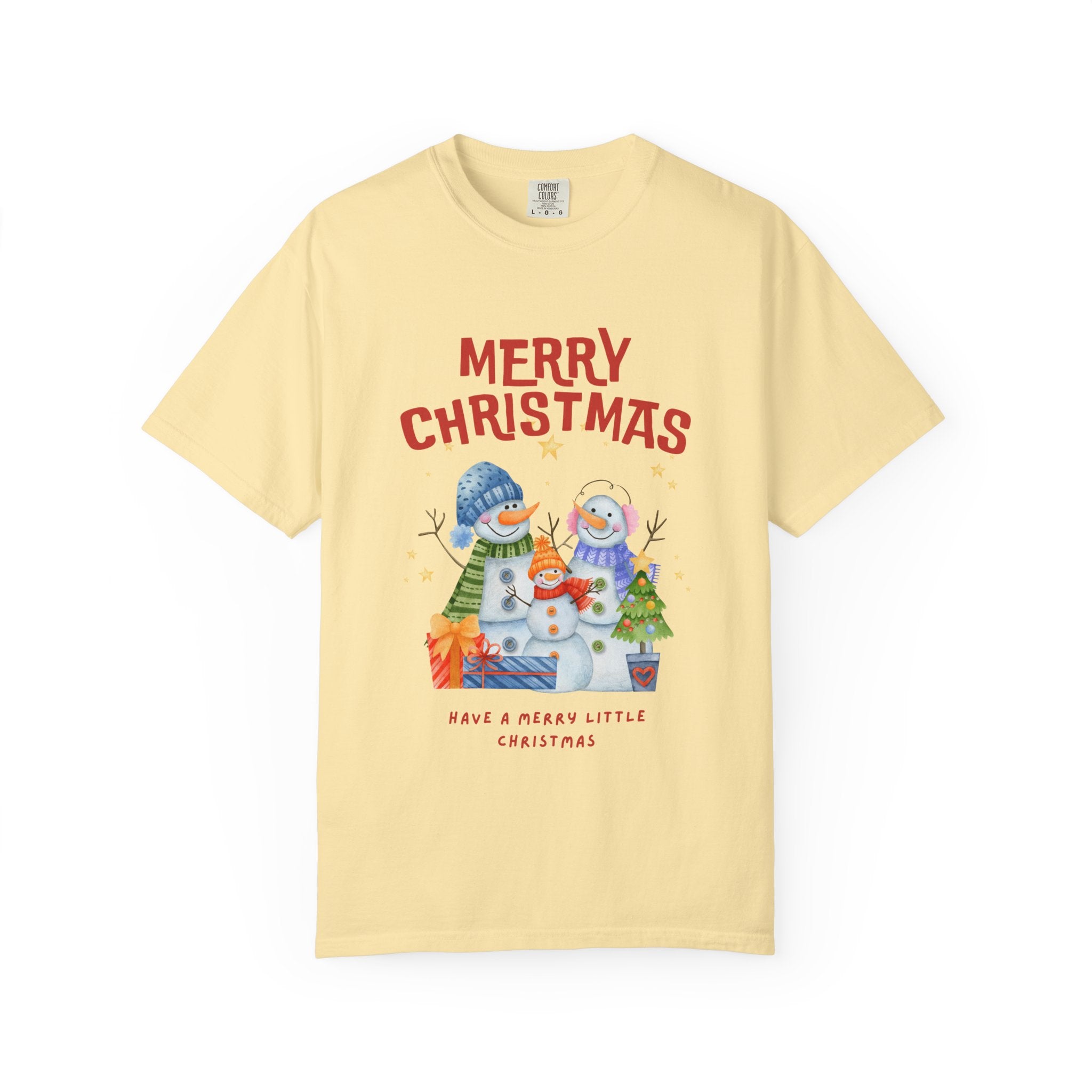 Merry Christmas Unisex Garment-Dyed T-shirt, Cozy Holiday Tee, Festive Winter Apparel, Christmas Gift, Seasonal Fashion
