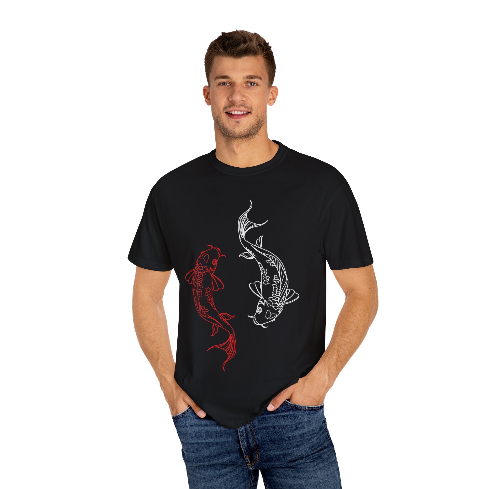 Koi Fish Unisex T-Shirt | Art Tee, Summer Style, Casual Wear, Gift for Nature Lovers, Zen & Peaceful Vibe