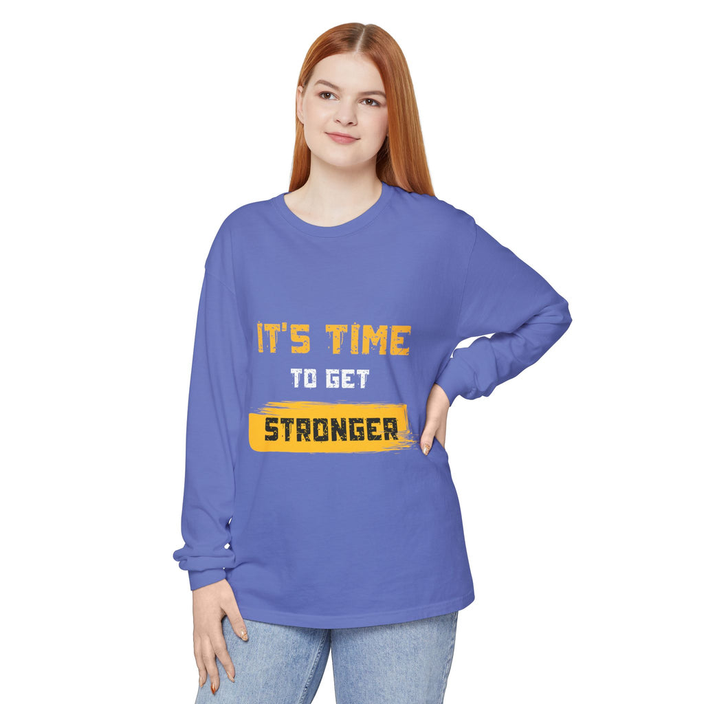Unisex Motivational Long Sleeve Tee - 'It's Time Stronger' - Perfect Gift for Fitness Lovers, Gym Attire, Casual Wear, Inspirational [...]