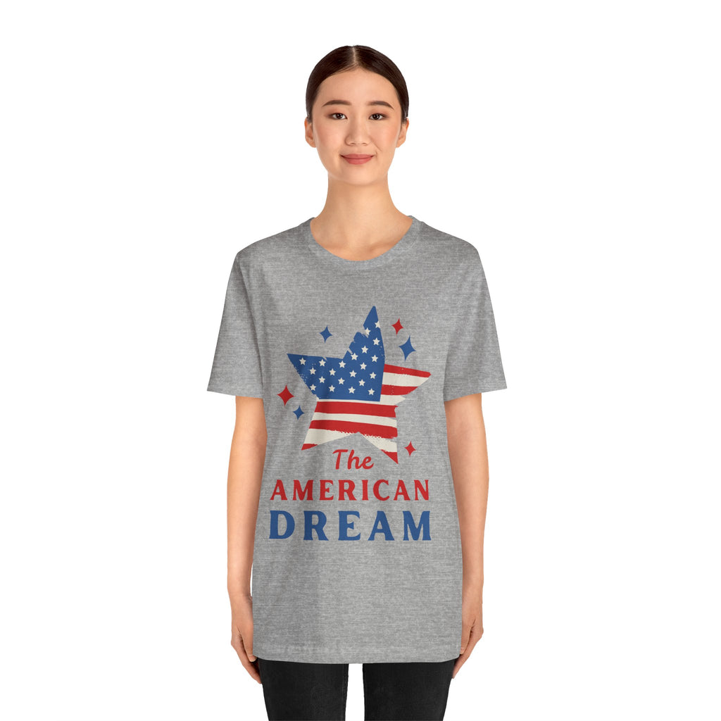 Patriotic T-Shirt, Independence Day Tee, American Dream Shirt, 4th of July Outfit, Stars and Stripes Tee Shirt