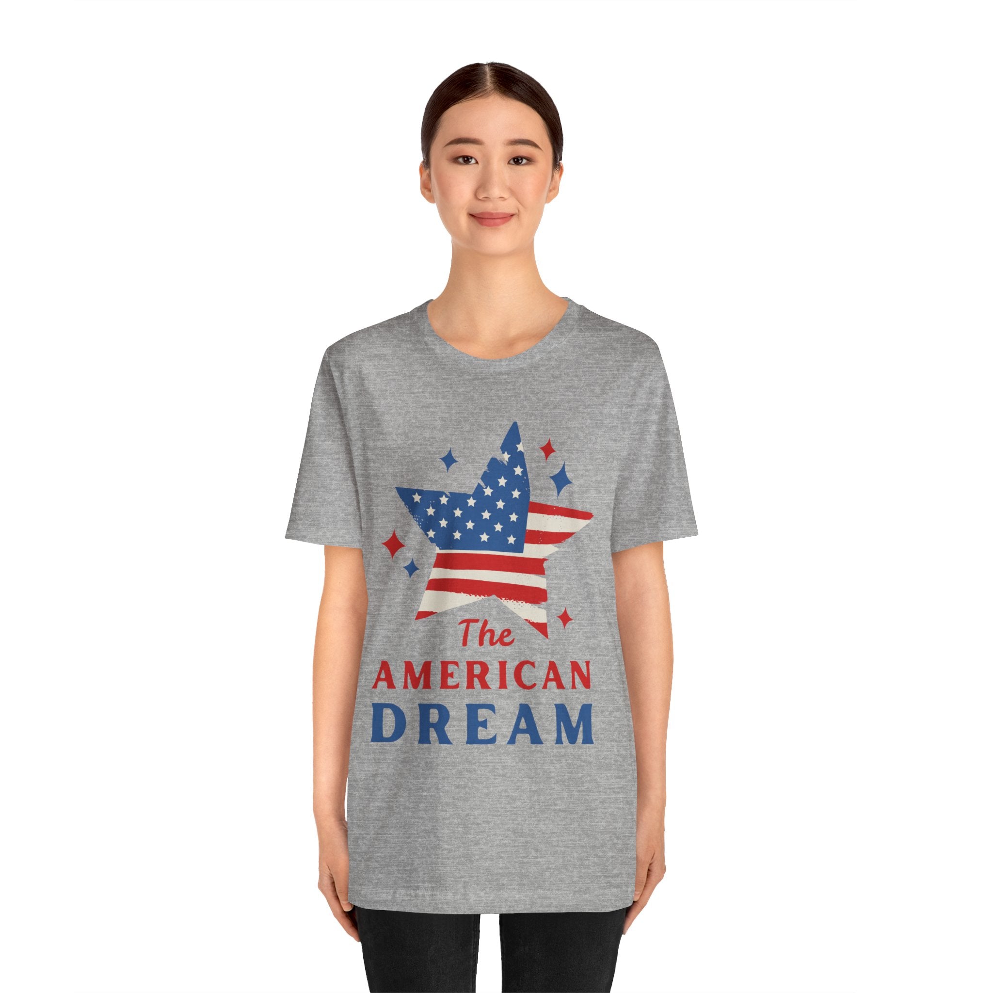 Patriotic T-Shirt, Independence Day Tee, American Dream Shirt, 4th of July Outfit, Stars and Stripes Tee Shirt