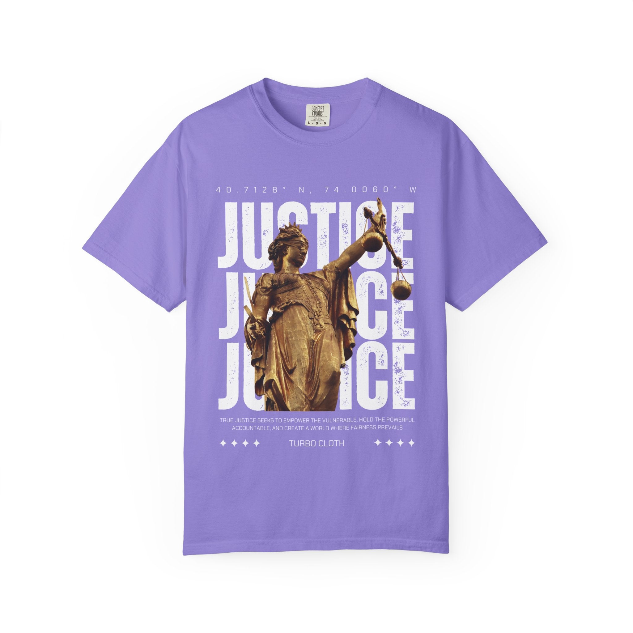 Justice Statue Unisex T-shirt, Casual Wear, Inspirational Gift, Equality Shirt, Art-Inspired Clothing, Birthday Gift, Statement Tees