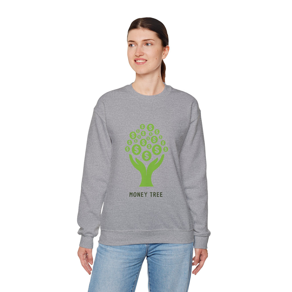 Money Tree Sweatshirt, Cozy Crewneck, Unisex Gift, Eco-Friendly Fashion, Perfect for Casual Wear, Gift for Him/Her