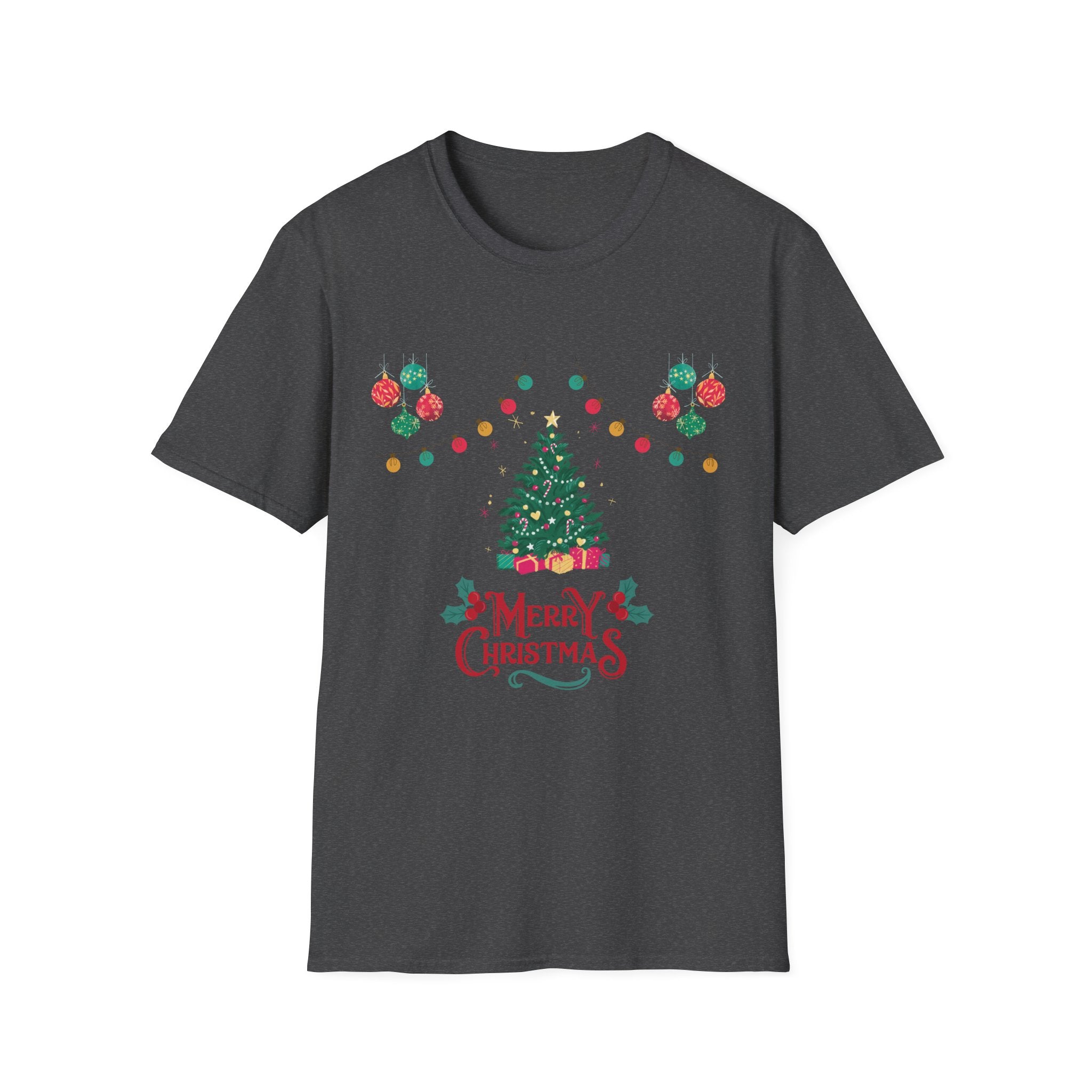 Merry Christmas Unisex T-Shirt, Festive Tee, Holiday Apparel, Winter Gift, Cozy Christmas Style, Unisex Softstyle Shirt