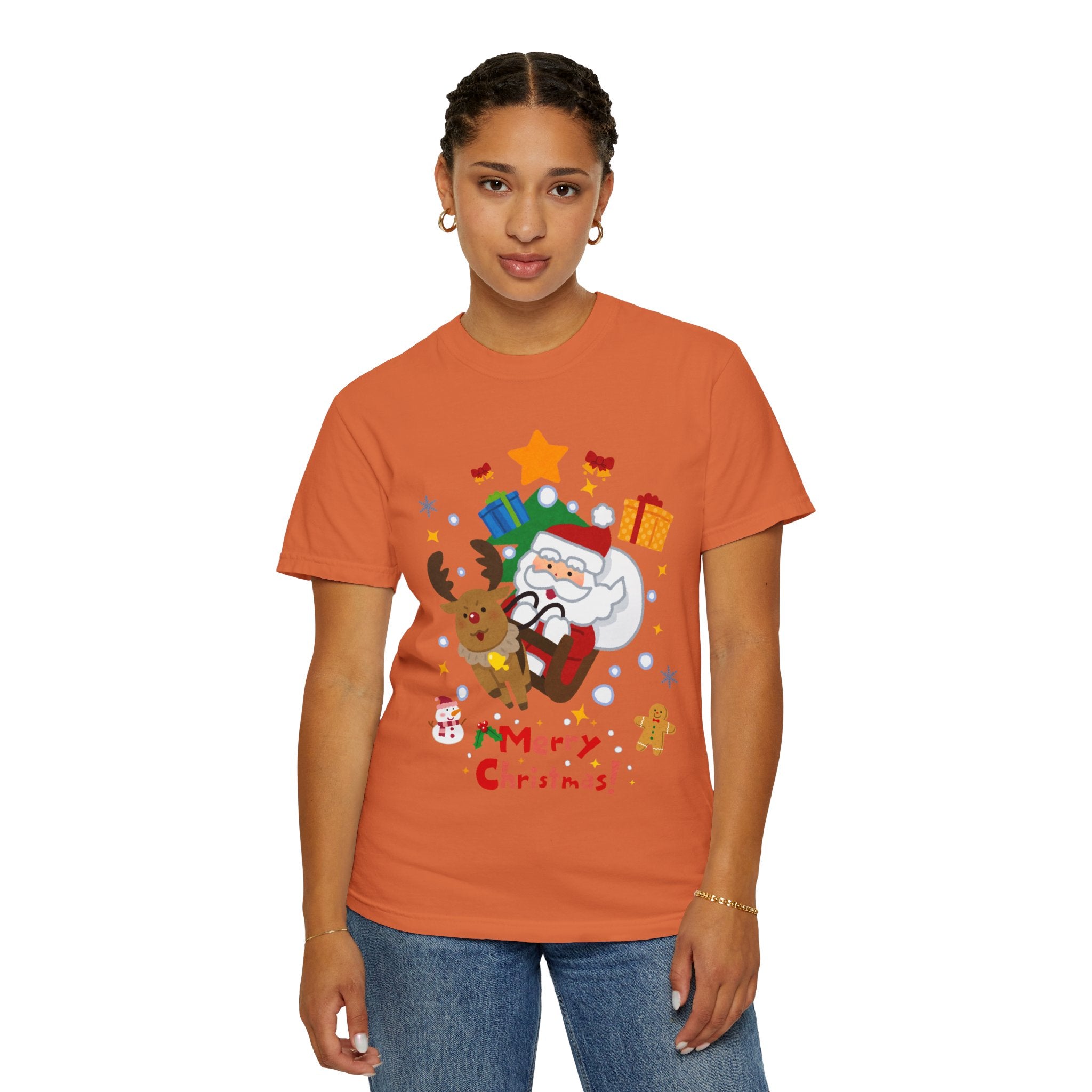Festive Santa T-Shirt | Christmas Tee, Unisex Holiday Shirt, Merry Christmas Gift, Cute Design for Kids & Adults