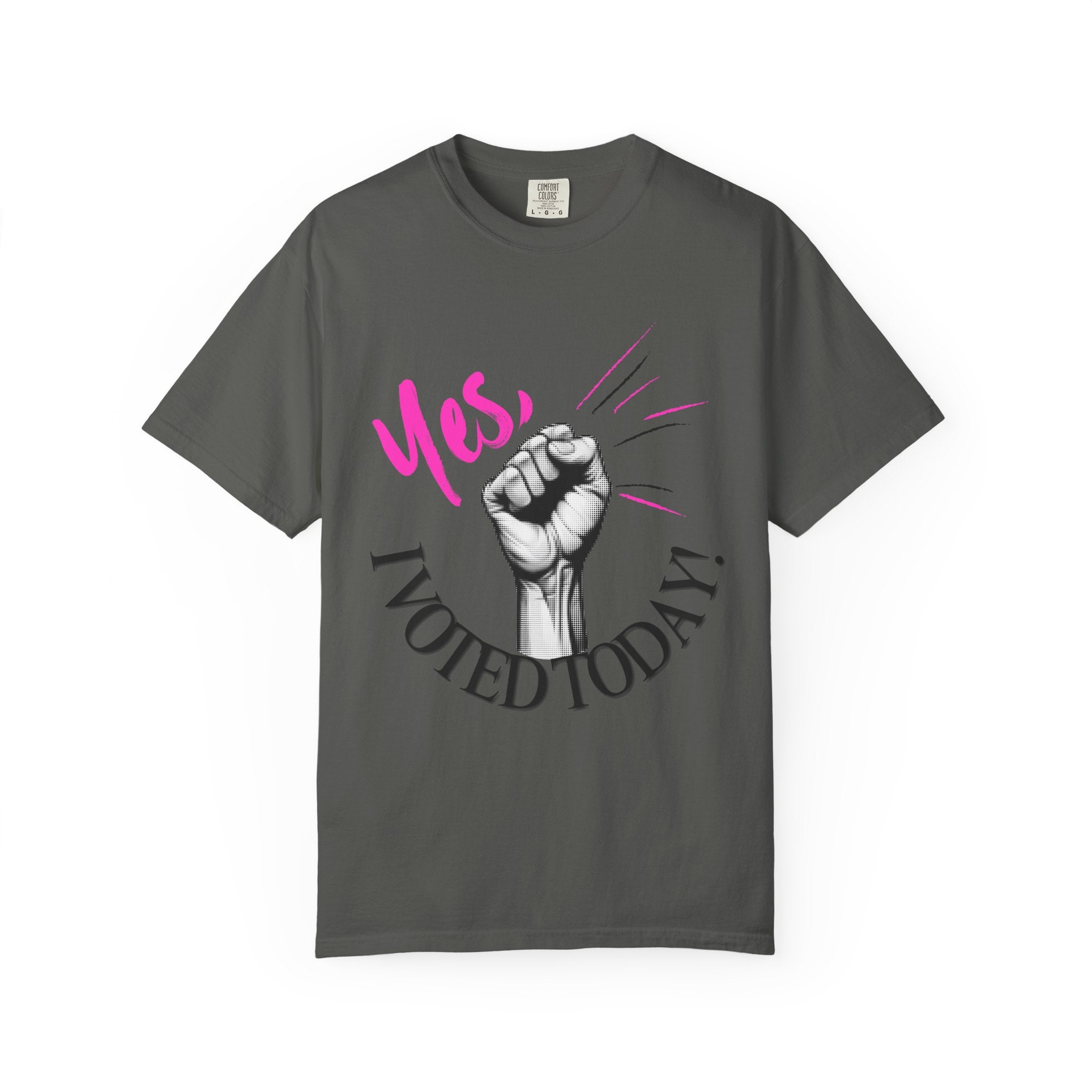 Empowering Voting T-shirt, Yes I Voted Today Tee, Unisex Garment-Dyed Shirt, Election Day Apparel, Civic Engagement Top