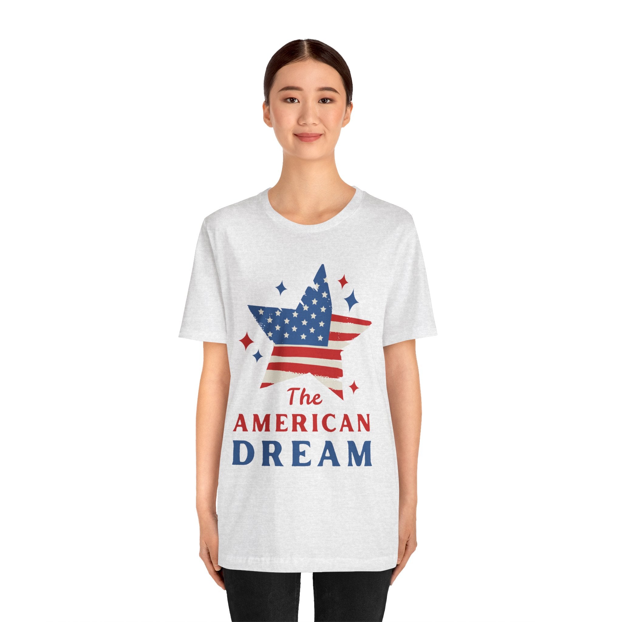 Patriotic T-Shirt, Independence Day Tee, American Dream Shirt, 4th of July Outfit, Stars and Stripes Tee Shirt