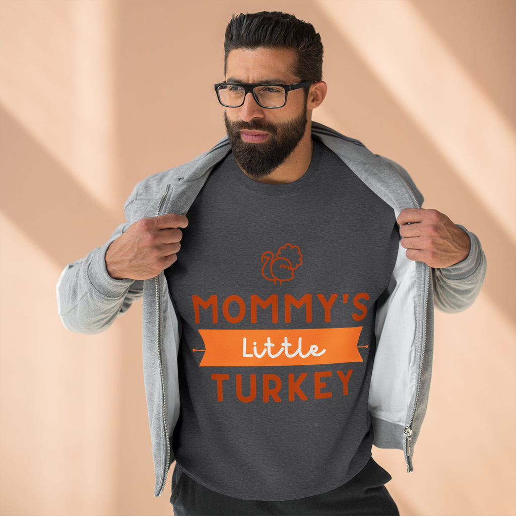 Mommy's Little Turkey Sweatshirt, Thanksgiving Sweater, Family Holiday Outfit, Unisex Crewneck, Festive Fall Apparel