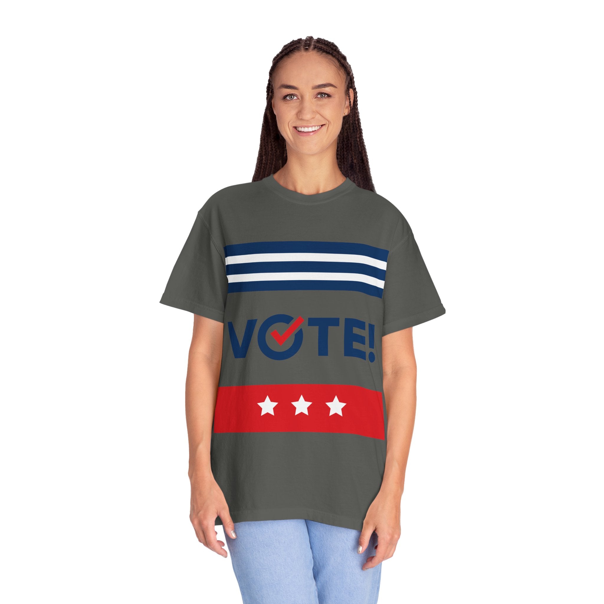 Vote! Garment-Dyed T-Shirt | Unisex Voter Apparel, Election Day Outfit, Political Statement Tee, Casual Advocacy Shirt, Gift for Activists