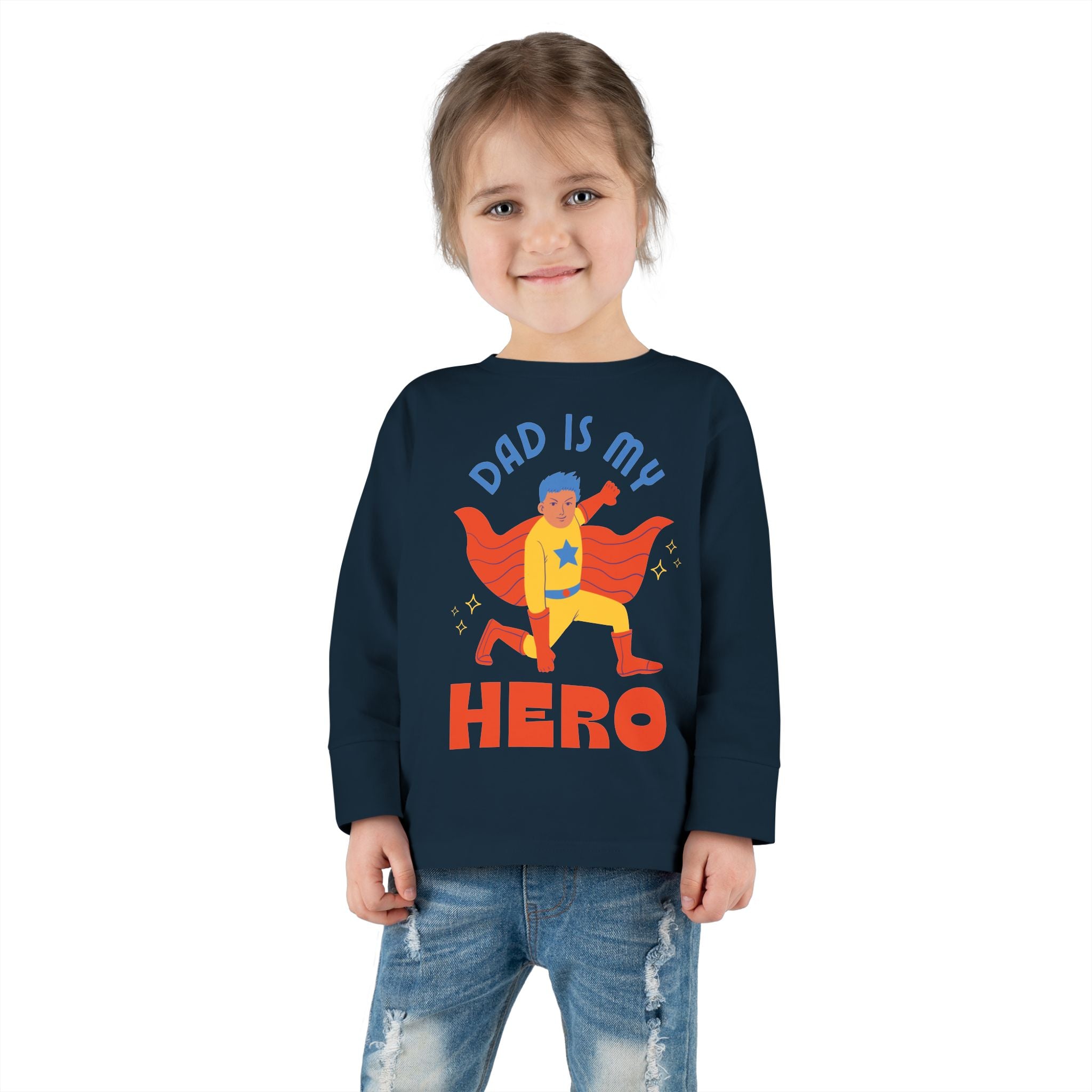 Toddler Long Sleeve Tee – Soft Combed Ringspun Cotton, Durable & Comfortable