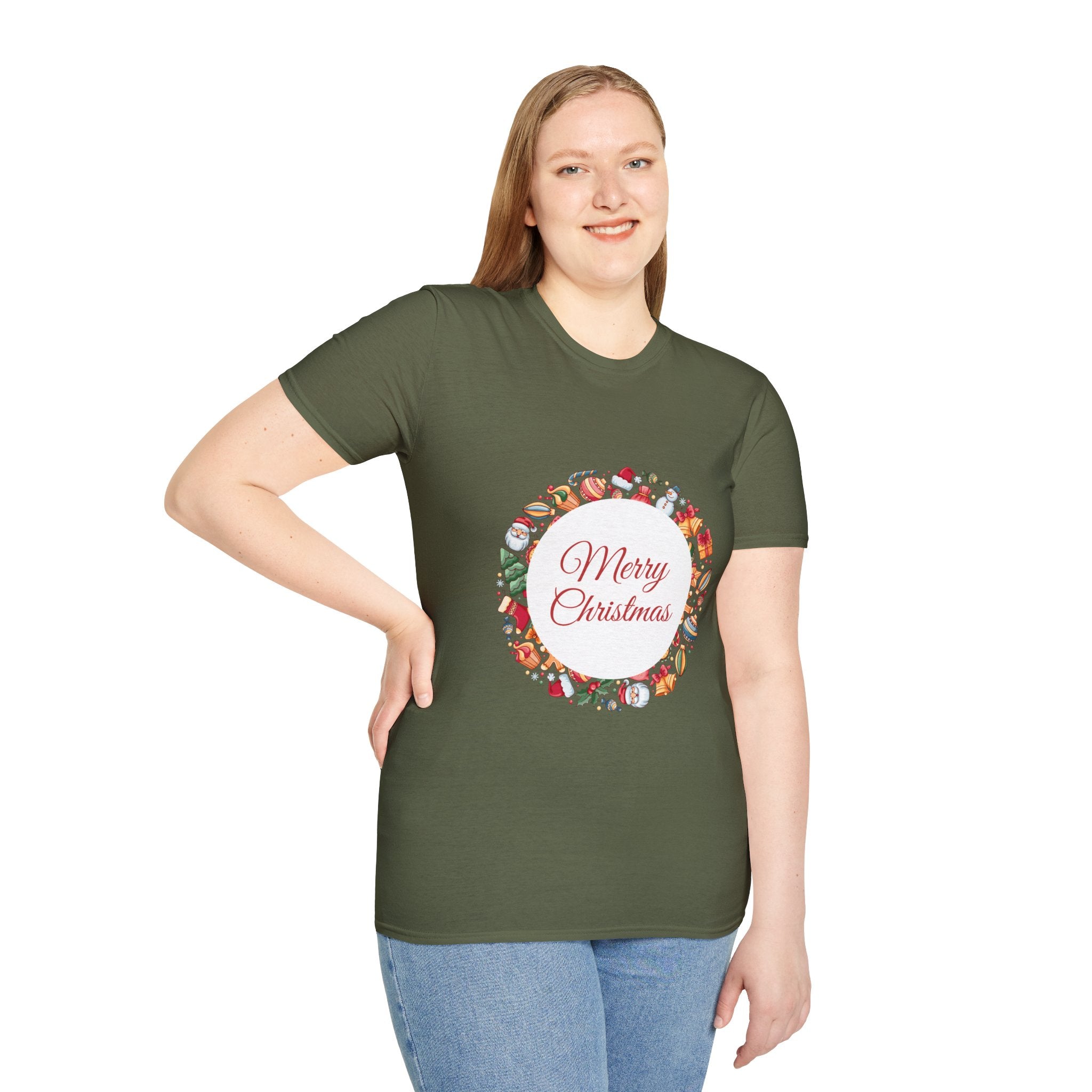 Merry Christmas Unisex T-Shirt, Holiday Apparel, Christmas Gift, Festive Tee, Seasonal Wear, Unisex T-Shirt