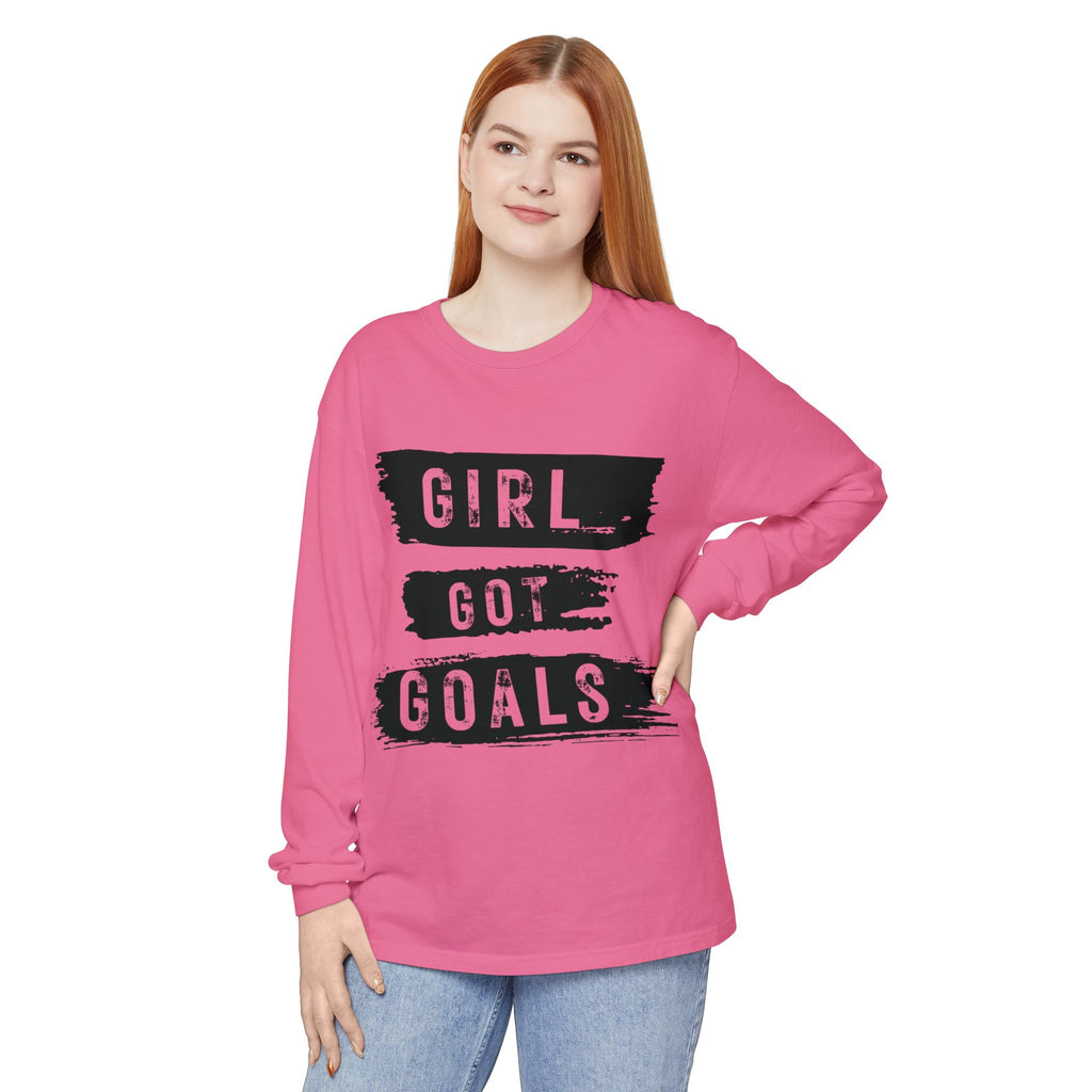 Girl Got Goals Long Sleeve T-Shirt | Motivational Apparel, Unisex Tees, Inspirational Gift, Casual Wear, Trendy Clothing