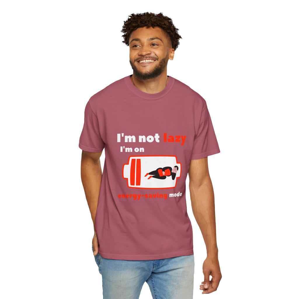Funny Energy-Saving T-Shirt, Soft Unisex Tee for Relaxed Vibes, Perfect for Lazy Days, Gifts for Friends, Casual Wear