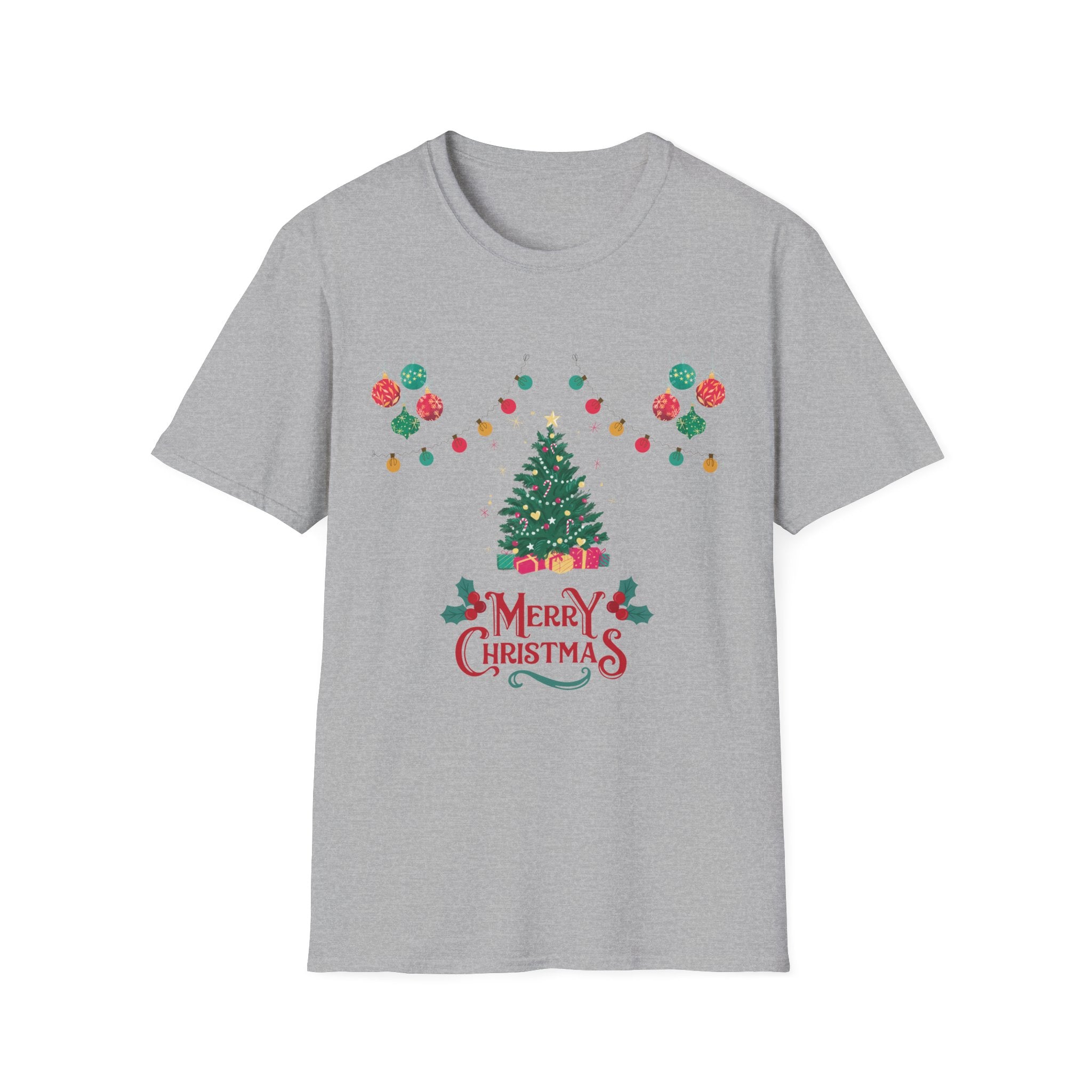 Merry Christmas Unisex T-Shirt, Festive Tee, Holiday Apparel, Winter Gift, Cozy Christmas Style, Unisex Softstyle Shirt
