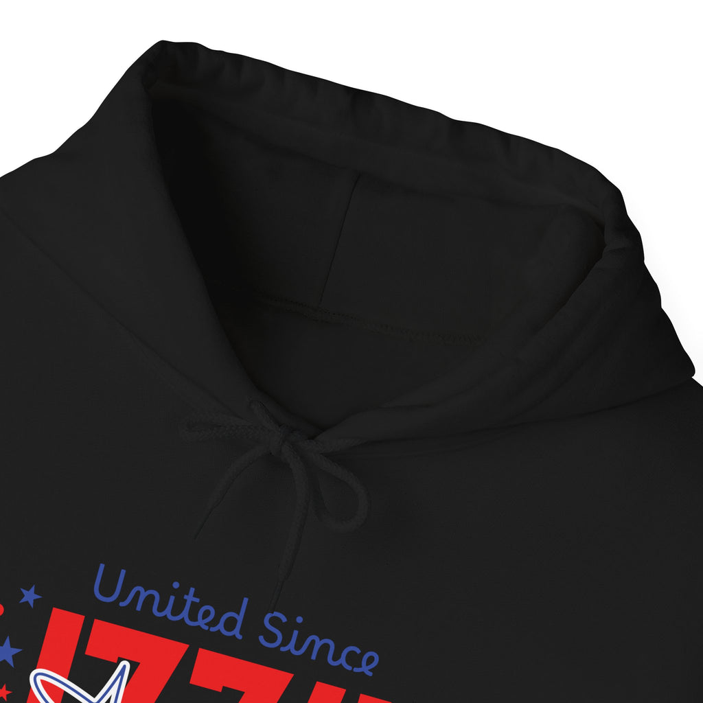 Patriotic Hooded Sweatshirt - United Since 1774, Unisex Pullover, 4th of July Gift, Cozy Fall Apparel, Red White Blue Hoodie