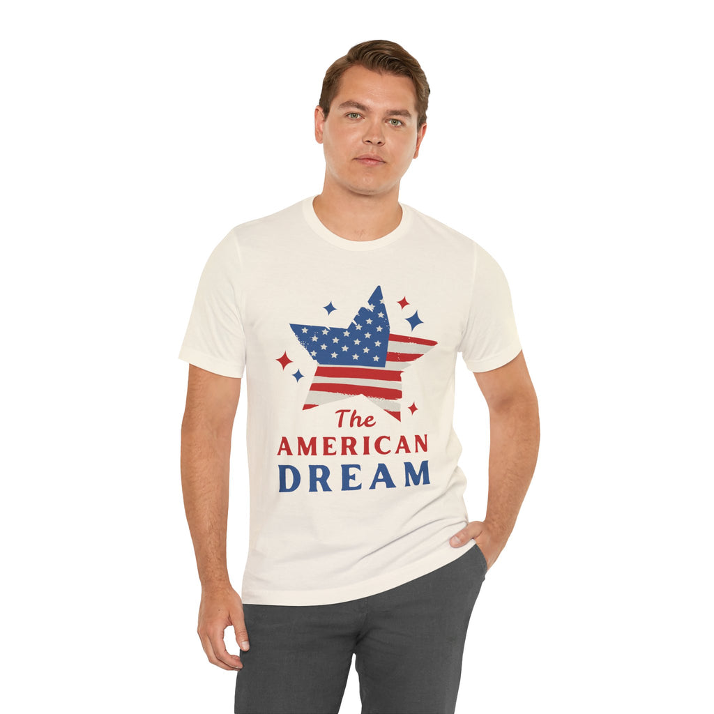 Patriotic T-Shirt, Independence Day Tee, American Dream Shirt, 4th of July Outfit, Stars and Stripes Tee Shirt